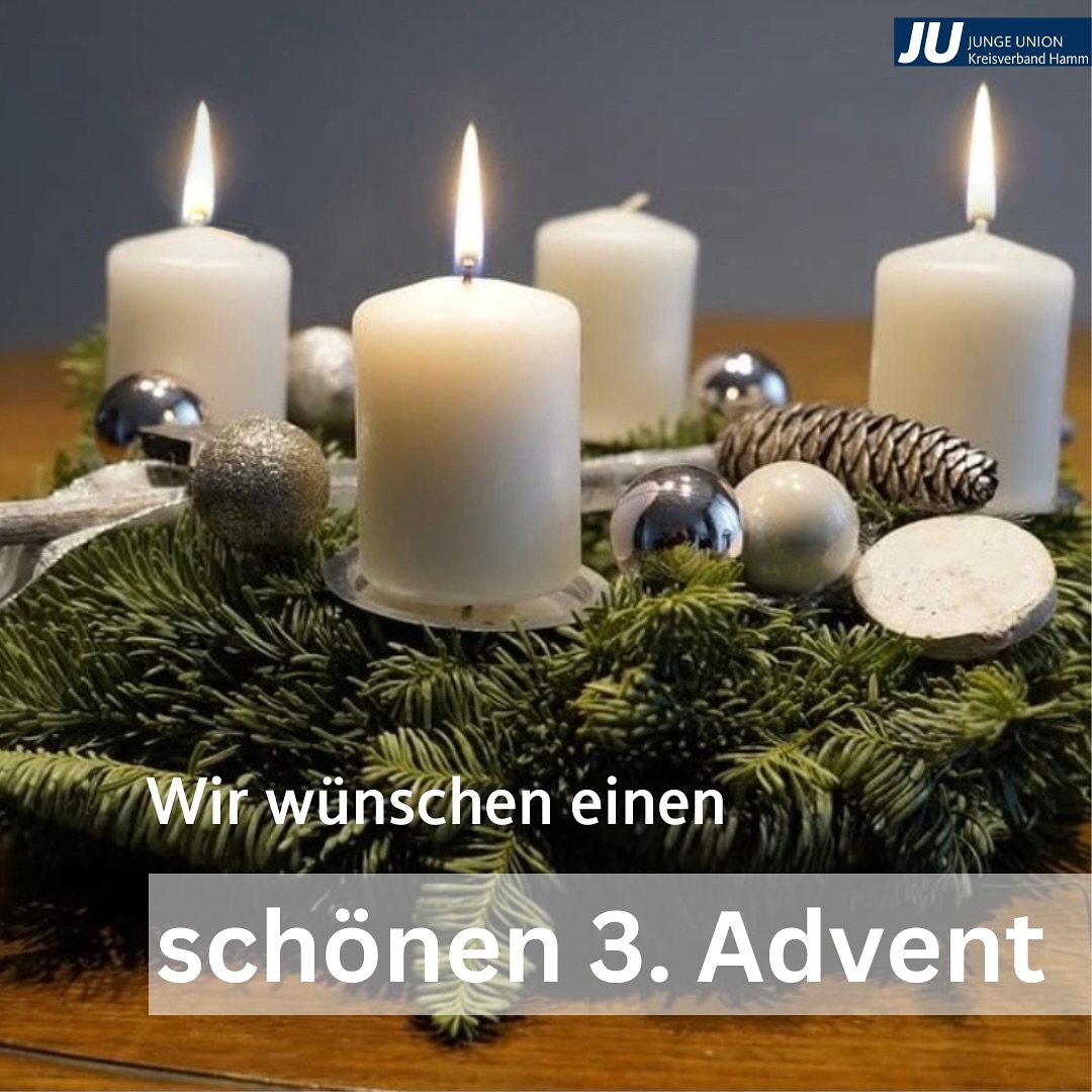 Wir wünschen euch allen einen friedlichen dritten Adventssonntag und eine besinnliche und gesegnete Adventszeit 🕯️🕯️🕯️
#advent #vorweihnachtszeit #besinnung #schönezeit #jungeunion