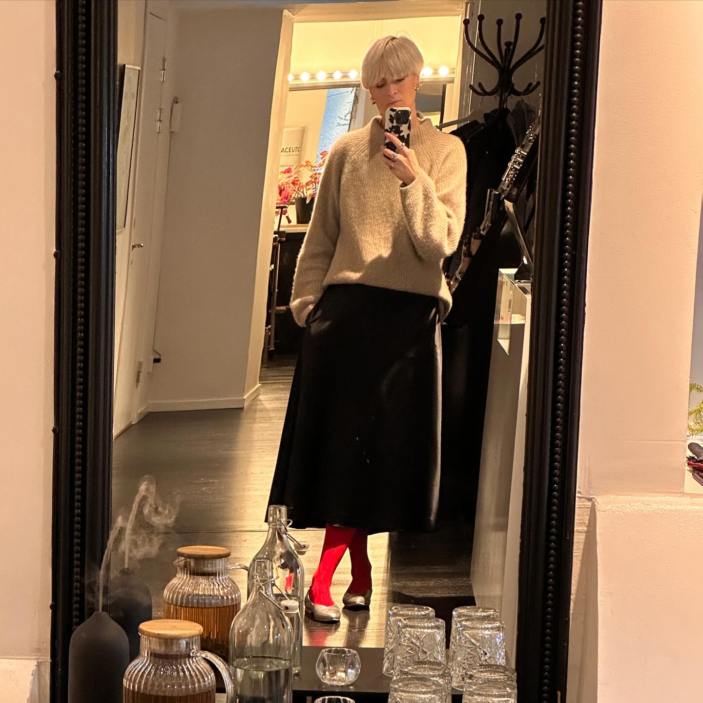 Swedish jewelry designer @johanna.tornquist wearing her favorite silver flats, The Pointed. Be sure to check out her fantastic jewelry line too, @seveneast