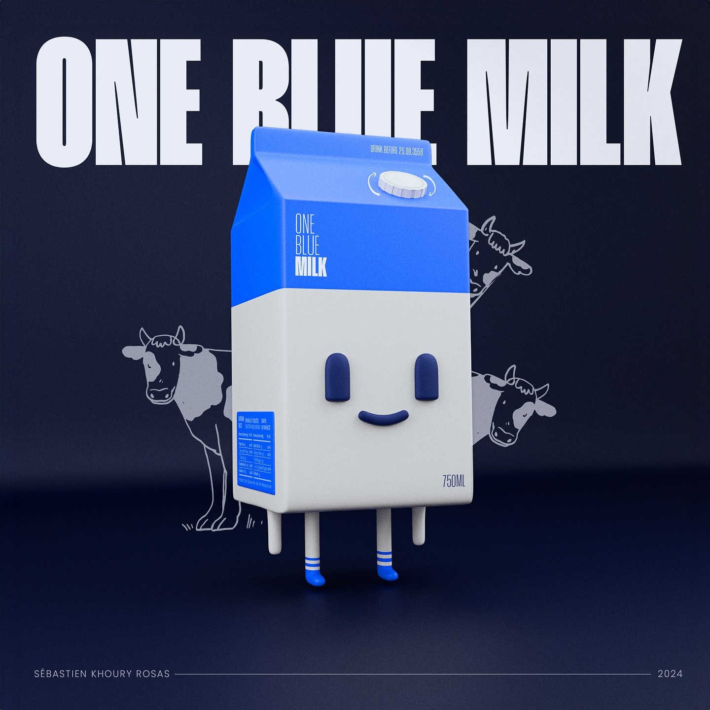 Some time ago, I did a Blender tutorial by @renegades.of.phong but never got around to sharing the result. It was my first time using Blender, and I was happy with how it turned out—especially because I experimented visually without expecting a specific result. I thought it would be cute and funny to have cows interacting with the 3D-modeled and rendered milk. 🐄🥛✨
#blender #characterdesign