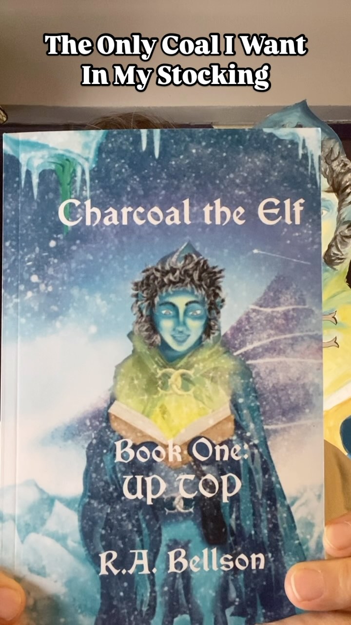 Charcoal the Elf on AUDIO. #Charcoaltheelf #Charcoaltheelfbook #RABellson #AuthorLife #NewAuthor #NewBook #Bookish #bookcommunity #Fanstasy #Fiction #Bestfictionbooks #BestFantasybooks #Booklover #YoungAdultBooks #TeenBooks #FantasyReads #Fantasybook #bookrecoomendations #ElfCharacter #Familybooks #CoolReads
