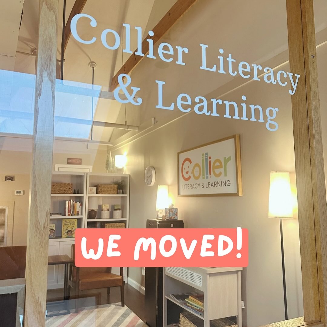 🎉 We’re all settled in!
We’ve loved welcoming our students and families into our brand-new space at 1 Park Avenue Hampton, NH. Thank you for making this move such a smooth transition this month!
Come stop by to see the space if you haven’t already. We’re so excited for this next chapter with you all!
💙 The Collier Literacy Team
