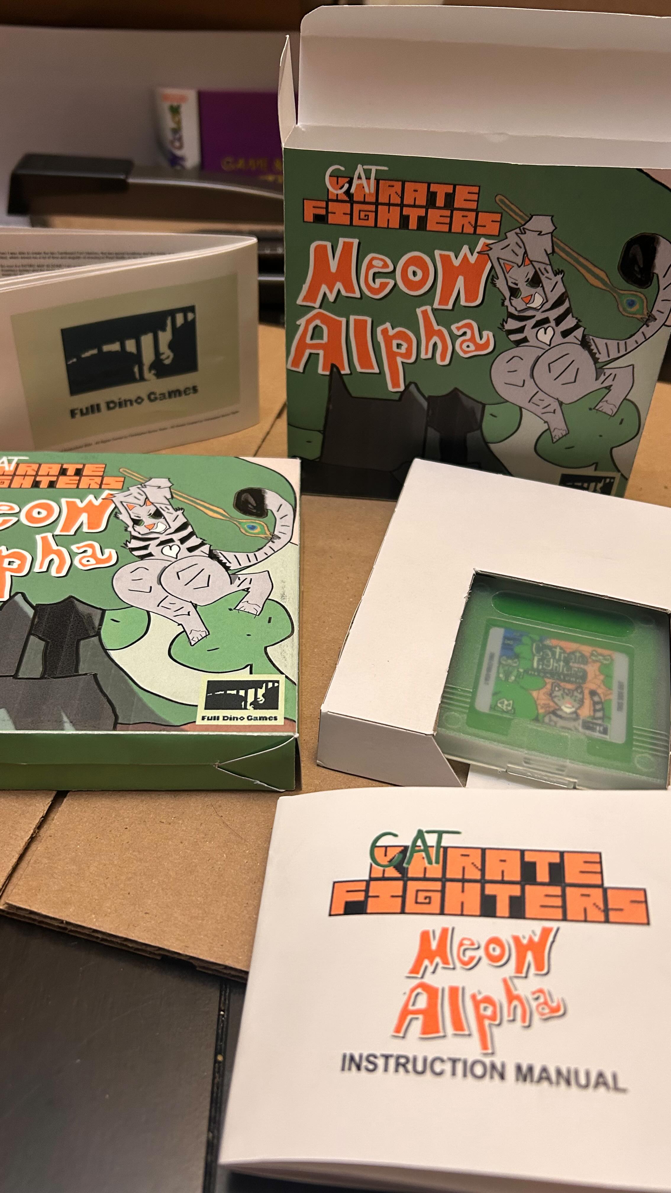 Introducing a new Gameboy game about cats who know karate!
Catraté Fighters: Meow Alpha
Created by one person, in this adventure game you’ll play as modern, real life house cat and leader of the Catraté Fighters, Lana Leopard, as she unfurls the mysterious project Meow Alpha, a plan to convince humans to replace their indoor cats with robotic cats. Find the 12 cat key cards across Clover Country, in Kitty College and Tortoiseshell Beach to unlock the mysterious toy factory and restore the humanity between humans and cats.
Game and gameplay is a mix of a 2D Zelda overworld with side scrolling platforming levels. A throwback to games like Legend of Zelda: Link’s Awakening and Donkey Kong Land. About 3-6 hours of gameplay fun. Save your progress.
Created by one person with GB Studio, based on his actual real life cats.
Limited handmade physical copies are available in the Full Dinosaur Etsy shop, that comes with a Clover Country green cartridge, an instruction manual with developer’s log, and two 8-bit stickers. Made to order.
#Gameboy #gameboyhomebrew #independentvideogames #gameboygames #gameboycollector #gameboydmg #nintendogameboy #newgameboygames #customgameboy #GameDev #GameDevelopment