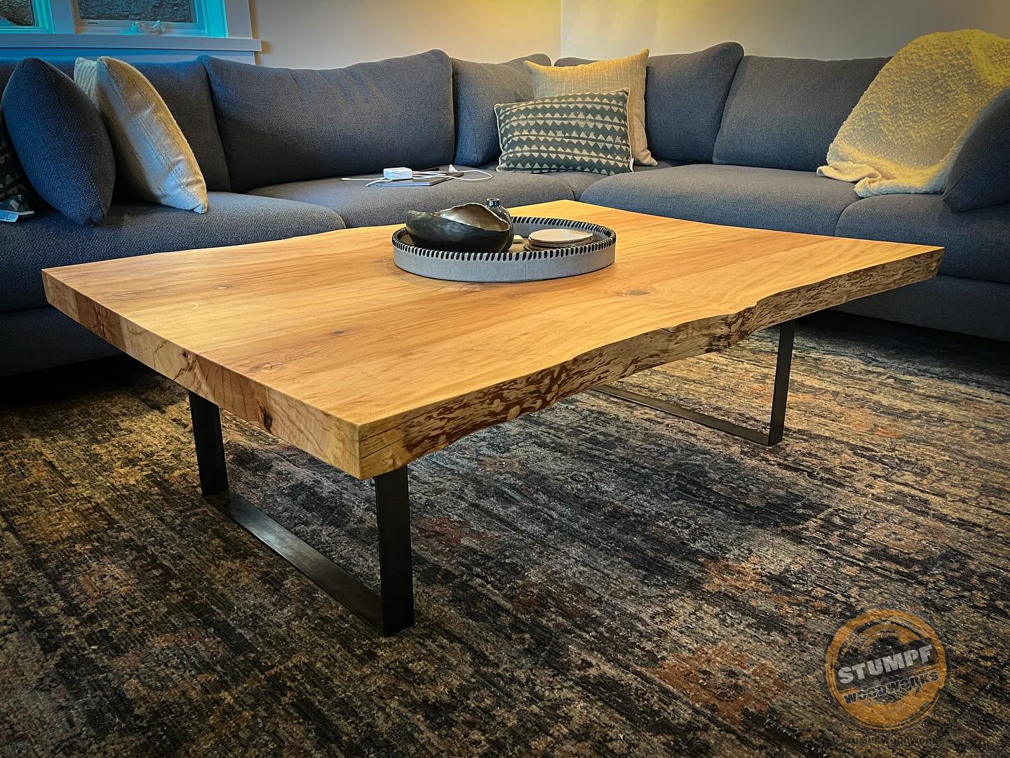 Sycamore Bookmatch Lake Table : Most folks don’t get to enjoy the textured beauty of this species of wood. Probably because it’s just so heavy to work with. So heavy! This is a larger coffee table for a home on the east shore of Tahoe. Hand fabricated rustic steel legs add to the simple elegance but don’t take any flair from the wood itself. Did I mention it was heavy? 🪵
…
DM me if you’re interested in an heirloom piece similar to this beautiful treasure.
#StumpfWoodworks #MakeGaragesDirtyAgain #TreeToTable #Lacquer4ever #ModernRustic #ReclaimedBeauty #LiveEdge #Urbanwood #HandcraftedFurniture #SustainableFurniture #NevadaArt #LiveEdgeFurniture #RusticModern #Woodworking #Handmade #Organic #RenoMade #MountainModern #MadeInReno #BespokeFurniture