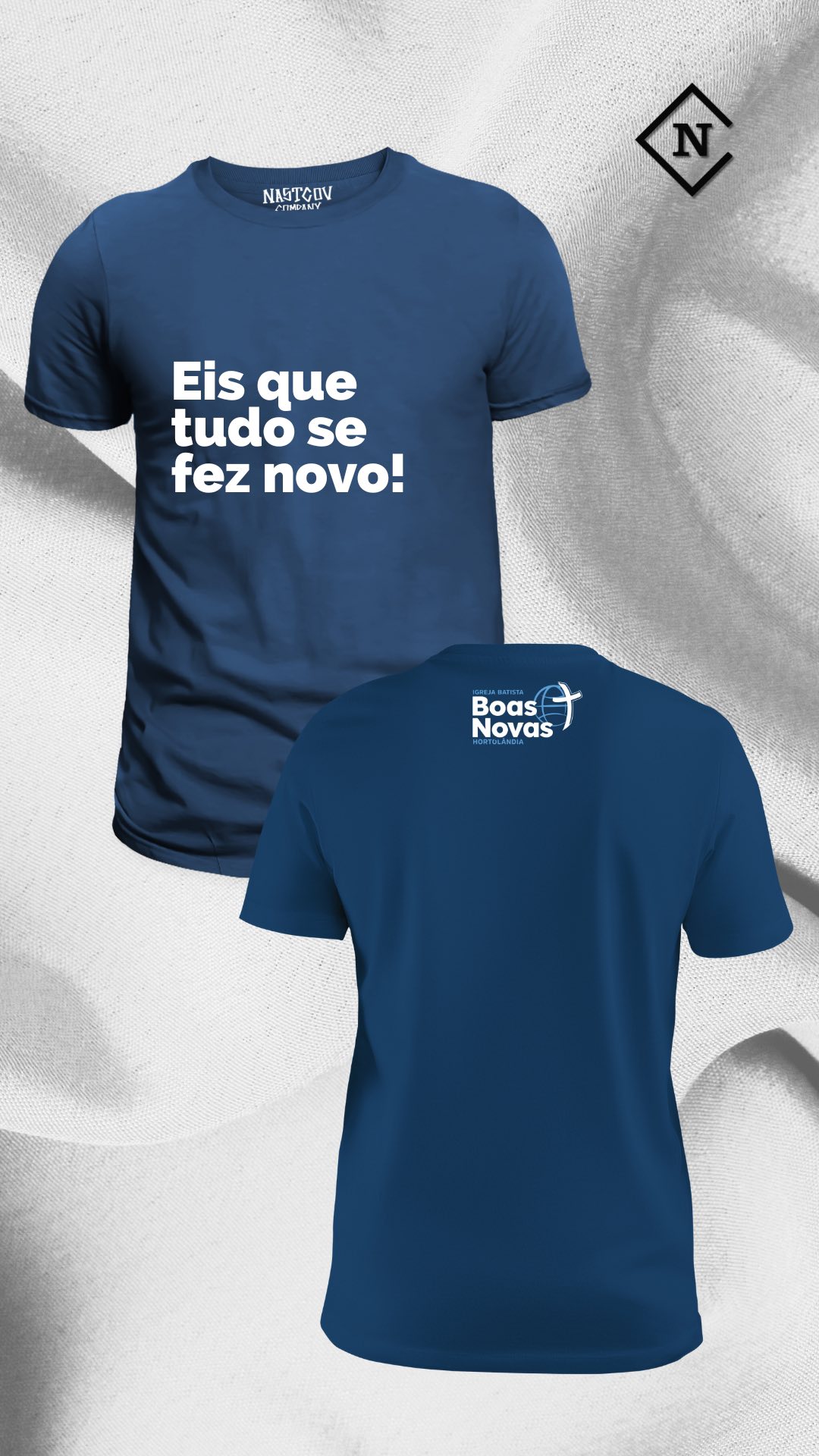 As camisetas personalizadas da vez foram produzidas para o Batismo da @boasnovashortolandia que aconteceu dia 15 de dezembro! ❤️🔥
Realizamos camisetas exclusivas para os batizantes, novos membros e diáconos! Na cor Azul Petróleo em Algodão, fio 28.1 e costura Ombro a Ombro, ficou maravilhosa! 🤍
O modelo foi baseado no versículo de II CORÍNTIOS 5:17, que diz “Portanto, se alguém está em Cristo, é uma nova criação. As coisas antigas já passaram; eis que se fizeram novas!” 🥹
A Nastcov se alegra em fazer parte desses momentos únicos e especiais na vida de nossos clientes e agradecemos a confiança em nosso trabalho! 🙌🏼
📌 Faça um orçamento para sua empresa ou evento!