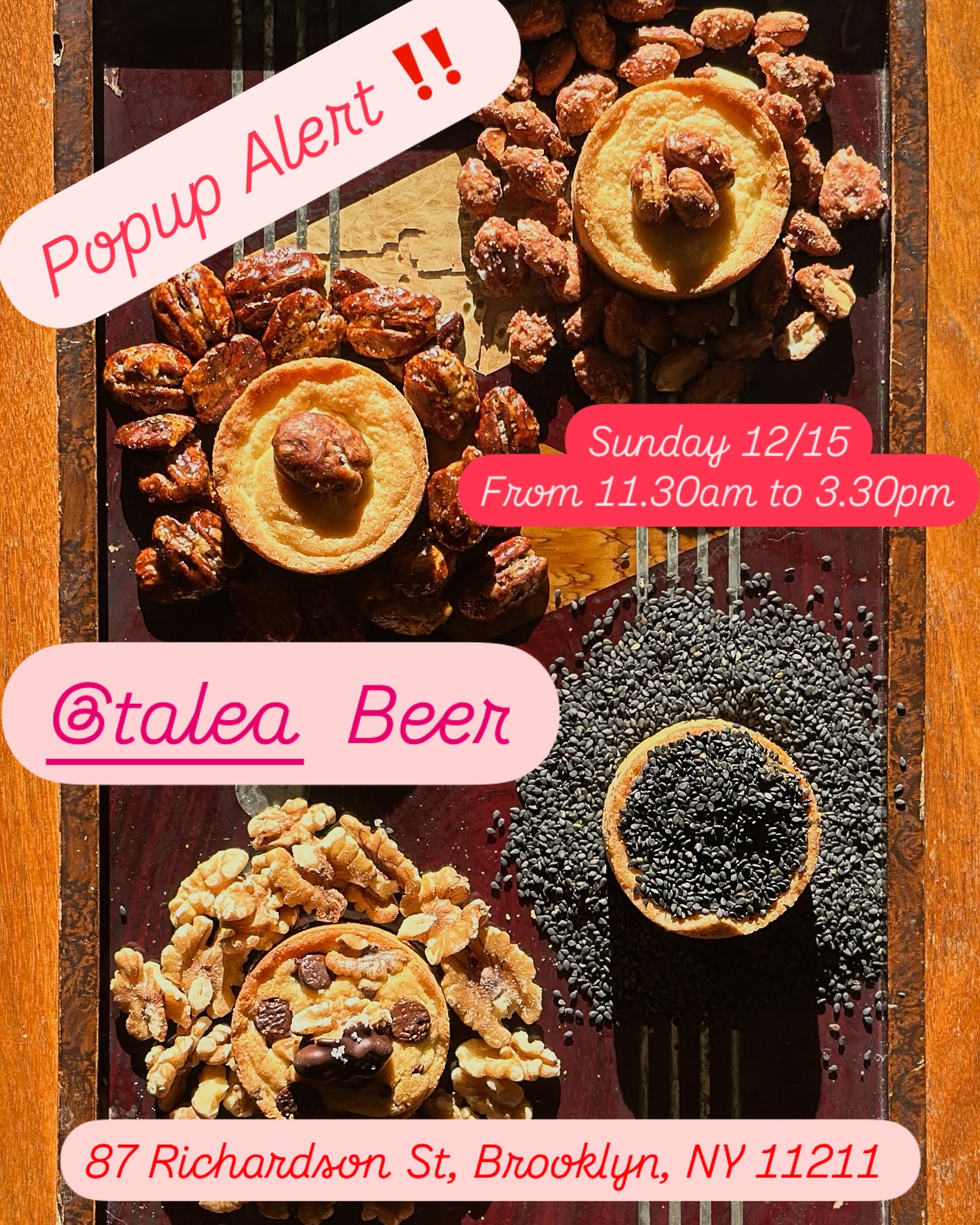 Stop by @taleabeer in Williamsburg Sunday 12/15 (87 Richardson St, Brooklyn, NY 11121) from 11.30am to 3.30pm, have a beer (delicious!!!) and some ChezTonTon ♥️
We will have all flavors!!!
Buttery kisses 🧈 💋
xxTonTon
#CookieLove #ChezTonTonNYC #bitingintoahug #bakestagram #bakedgoods #bakedfromscratch #montontonpecan #bakedjoy #fromfashiontobakingn