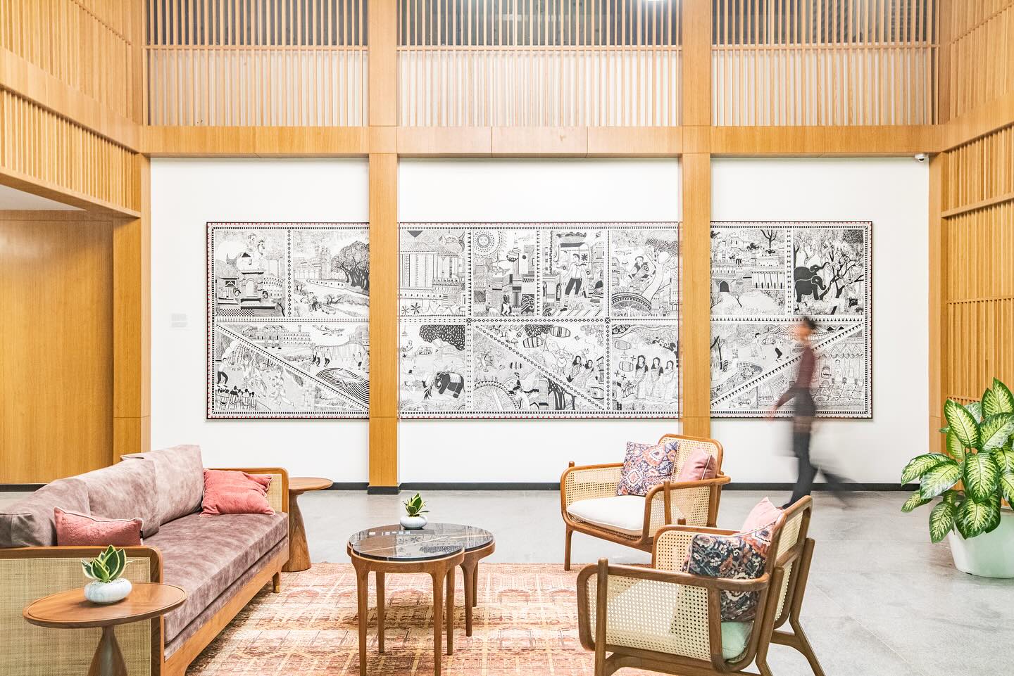 Shylaja Shanmughan, a seasoned artist and an inspiring mentor, has guided numerous children to explore their imagination and creativity through drawing and painting. With a strong foundation in traditional Indian art, she has mastered the intricate craft of temple wall murals, using natural colors and age-old methods to bring timeless stories to life.
Now, Shylaja is experimenting with Madhubani art, a traditional Indian art form known for its vivid colors, intricate patterns, and deep cultural symbolism. This time, she is taking a contemporary approach to Madhubani, using it as a medium to tell a compelling story about Bangalore—a city of contrasts, where tradition and innovation thrive side by side.
Through her latest illustration, Shylaja aims to capture the success and irony of Bangalore. Her work portrays how the city has become a melting pot of tradition, culture, innovation, and development, all coexisting on the same vibrant land. The artwork is a tribute to the harmonious blend of old and new, celebrating how Bangalore’s cultural heritage and modern advancements complement each other.
Shylaja’s Madhubani experiment is more than just an artistic endeavor—it is a celebration of Bangalore’s unique spirit. Through this fusion of traditional artistry and contemporary themes, she invites viewers to reflect on and embrace the coexistence of culture and progress in one of India’s most dynamic cities.
At Wipro blr
#madubani #outreach