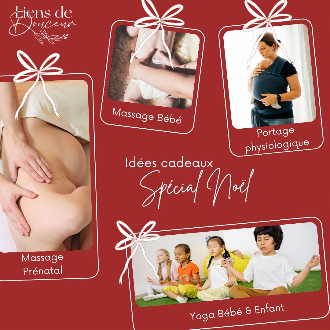 🎁 Idées cadeaux spéciales fêtes 🎄
Offrez du bien-naître à vos proches avec des ateliers uniques à faire en famille pour profiter d’un moment de partage✨
🤰 Pour les futurs parents afin de se préparer à l’arrivée de bébé.
Découvrez l’essentiel de mes ateliers et soins pour des fêtes remplies de douceur :
💫 Massage prénatal : Un moment doux pour apaiser les maux de la grossesse.
💫 Massage Bébé & Enfant : Un vrai moment d’échange pour renforcer les liens d’attachement.
💫 Portage Physiologique : Une transition tout en douceur.
💫 Réflexologie Plantaire : Apaiser les maux votre enfant.
💫 Yoga Bébé & Enfant : Accompagner votre enfant dans son développement.
💫 Atelier Family Coach : Se préparer à l’arrivée de bébé en douceur.
💫 Massage relaxant : Un moment de relaxation intense.
✨ Ateliers réalisés à votre domicile avec douceur et bienveillance.
🧴 Massages réalisés avec des huiles végétales bio de première pression à froid et 100% naturelles.
📙 Livret pédagogique sur mesure offert.
📩 Commandez votre bon cadeau dès maintenant !
👉 Contactez-moi ou visitez mon site internet pour plus de renseignements.
Ophélie 🌸 Accompagnante Périnatal
🔗 WWW.LIENSDEDOUCEUR.FR
📧 contact@liensdedouceur.fr
☎️ 06.25.74.17.51
#ideescadeaux #noel #famille #massage #ateliersenfants #parent #futurparent #maman #futurmaman #boncadeau #portagephysiologique #yogabebe #yogaenfant #massagebebe #massageenfant #soins #biennaitre #bienetre #relaxation #cadeau #lien #partage #douceur #bienveillance #ecoute #accompagnementparental #Lyon #Isere #Ain #Rhone