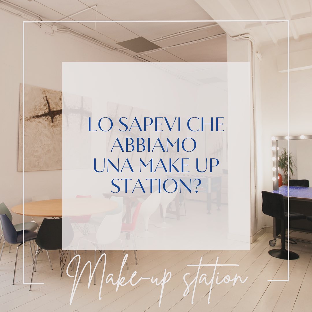 Il nostro studio è dotato di una make up station con ampio specchio, posizionata “dietro le quinte”.
La make-up station è inclusa nel prezzo del noleggio.
Possiamo inoltre allestire il camerino nella lounge o all’interno del teatro di posa fornendo sgabelli, tavolini, tappeti, relle e grucce.
Inoltre, abbiamo anche la possibilità di aggiungere una seconda postazione.
#makeupartist#makeupstation#fuorizonastudio