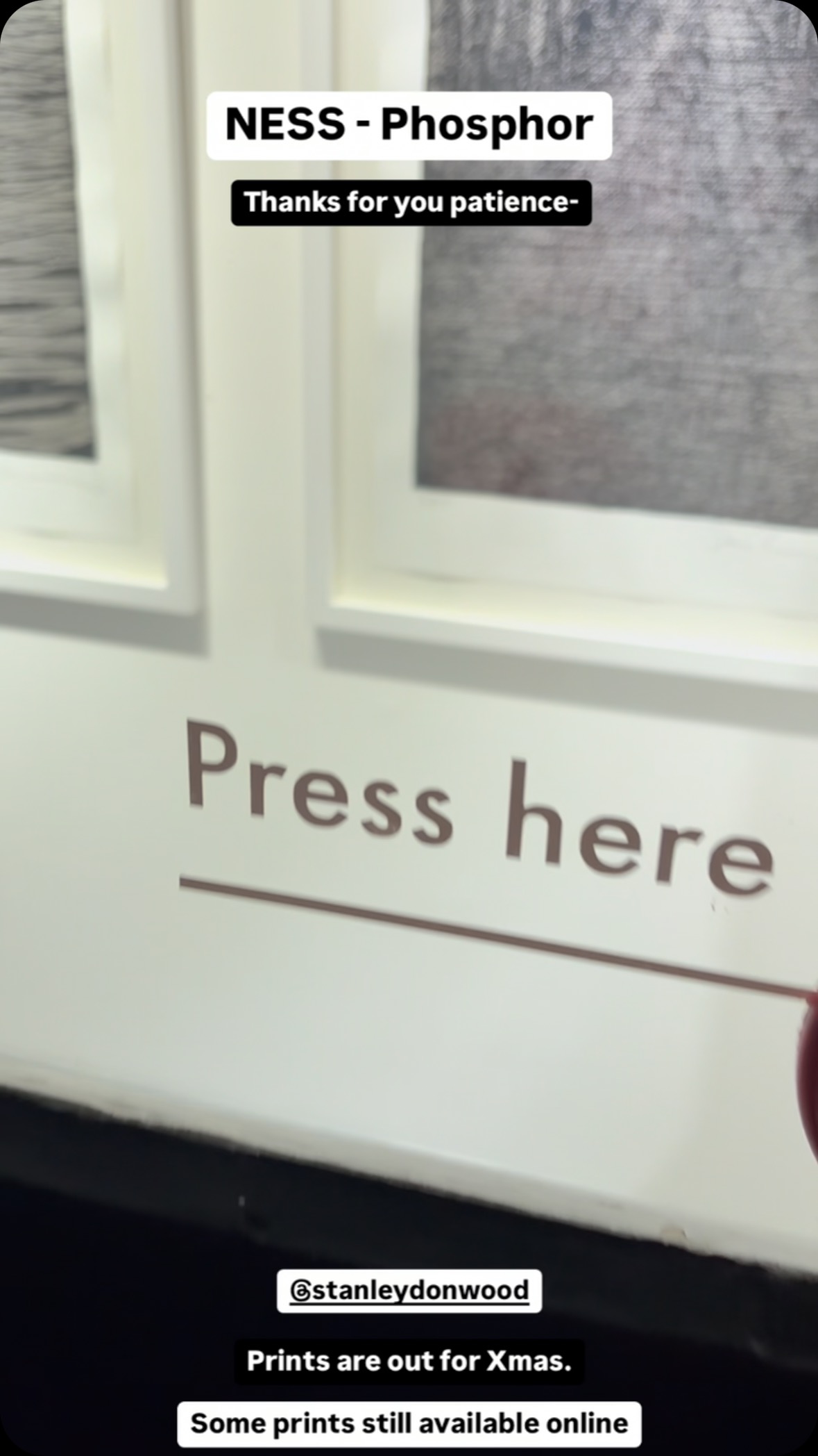 NESS - Phosphor by Stanley Donwood. A wonderful set of prints made with specialist pigments. Here we are showing off it Phosphor base pigment which glows faintly in the dark. The prints lovely colour shift layers move from warm to cool colours. By @stanleydonwood #stanleydonwood @whistleblowergallery #whistleblowergallery #ness #robertmacfarlane #phosphor