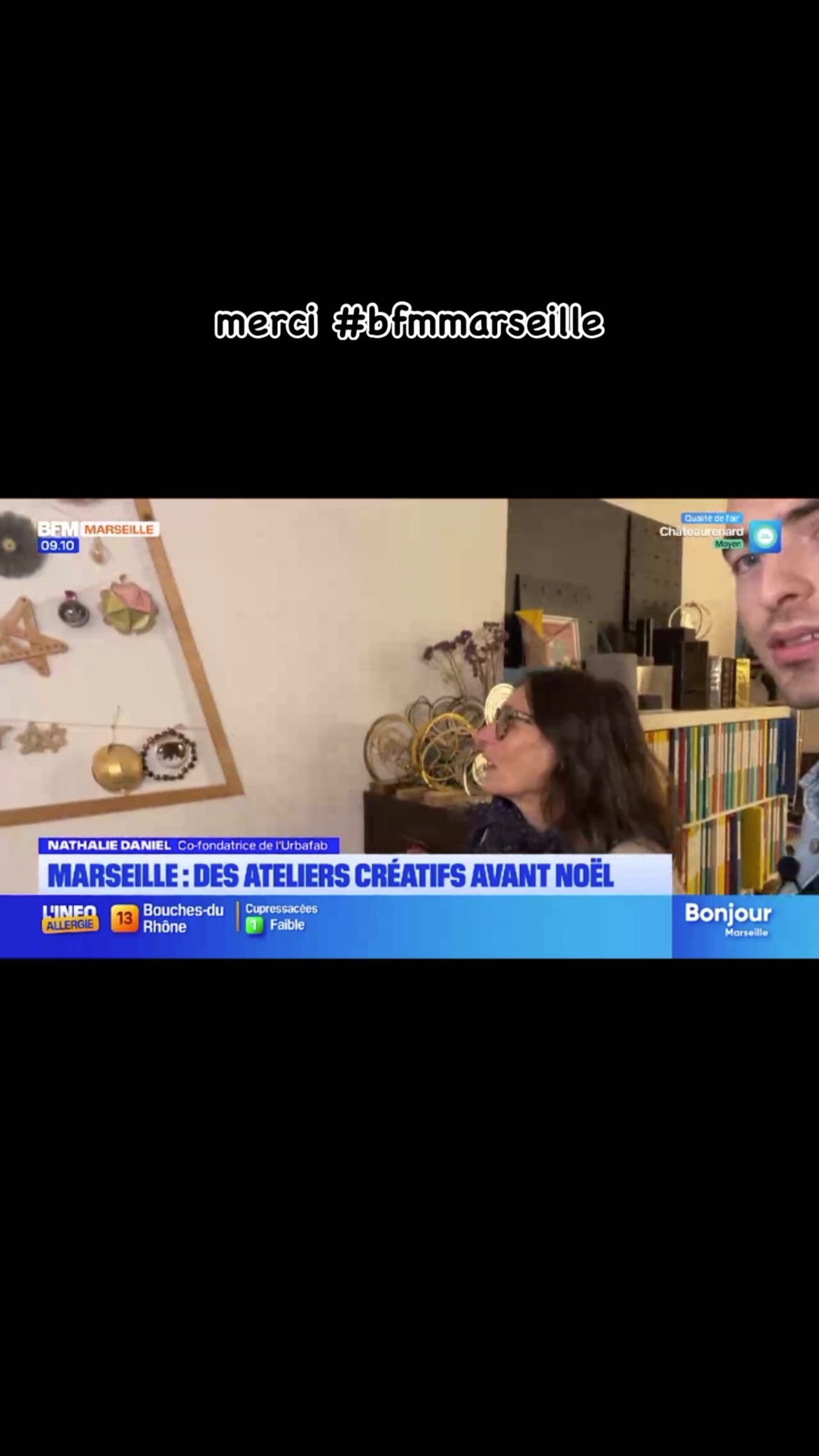 Merci Lucas Brousse #bfmmarseilleprovence
.
#urbafab #bfm #bfmmarseille #bfmmarseilleprovence #loisircreatif #ateliercreatif #noëlmarseille #atelierfamille #decodenoel #atelierscreatifs #atelierdenoel