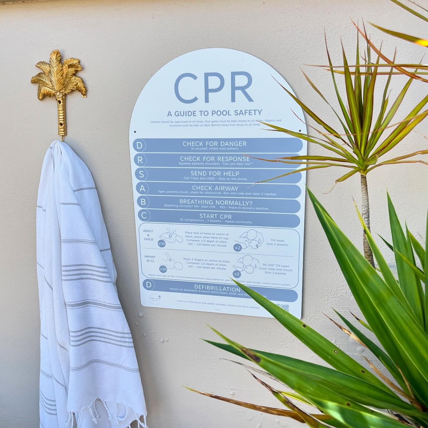 Our pool sign in Reef blue. On sale now! Use code XMAS24 at checkout.