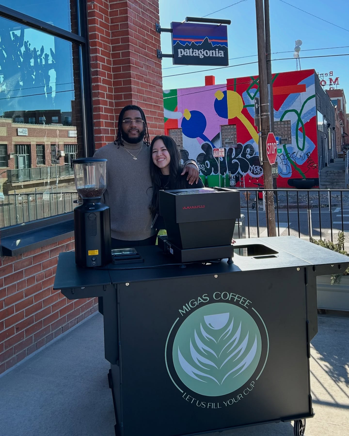 We visited our neighbors at @patagoniadenver yesterday! They just celebrated 5 years in the five points neighborhood. Don’t forget to swipe over to check out our newest barista baddie 😍