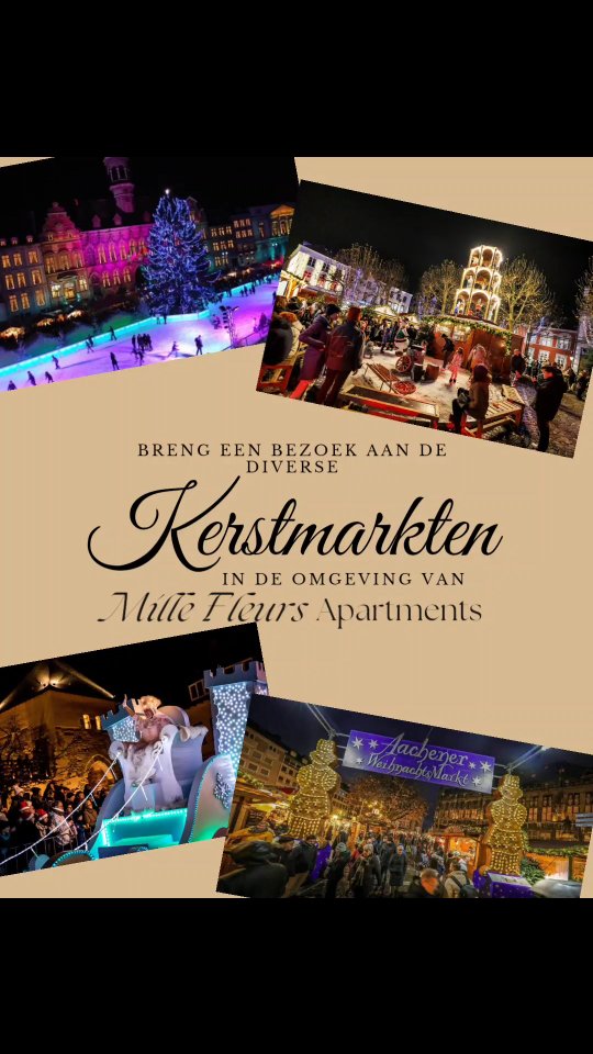 The Christmas markets in Liège, Aachen, Maastricht, and Valkenburg are all beautiful and unique, each with its own charm and atmosphere. Here are some highlights of each market:
🌟 Liège
• Village de Noël: The oldest and largest Christmas market in Belgium, with over 150 chalets filled with artisanal products, delicious treats, and a fairy-tale atmosphere.
• Ferris Wheel: A magical view from the Ferris wheel in the Christmas village.
• Ice Rink: A covered ice rink at Place de la Cathédrale.
🌟 Aachen
• Weihnachtsmarkt: A traditional German Christmas market with stalls, glühwein, bratwurst, Aachener printen, and Christmas concerts around the Cathedral.
• Typical German Delicacies: Enjoy Christmas pastries and warm drinks at the cozy stalls.
🌟 Maastricht
• Magical Maastricht: The Christmas market at Vrijthof with an ice rink and a Ferris wheel, offering a beautiful view of the numerous lights in the city.
• Fairy-tale Atmosphere: The market is decorated with Christmas lights and atmospheric light shows.
🌟 Valkenburg
• Christmas Town Valkenburg: Transformed into a Christmas town from mid-November with Christmas markets in the marl caves, beautifully lit above-ground stalls, and Christmas parades.
• Underground Markets: Unique Christmas markets in the Gemeentegrot and the Fluweelengrot.
• Magical Atmosphere: The market is adorned with thousands of Christmas lights and festive music.
👉 Book your stay now on www.millefleurs.be
#voerstreek #millefleursapartments
#christmasmarket #beautifullandscape #naturelover #nature #voeren #limburg #wandelen #hiking #appartementrent #vakantiehuis #vacation #rent #apartment #rentapartment #vlaanderenvakantieland #ilovelimburg #vakantieineigenland #sintpietersvoeren #altijdlimburg #belgium #visitlimburg #wanderlust #bronnenwandeling #wandelenparadijs