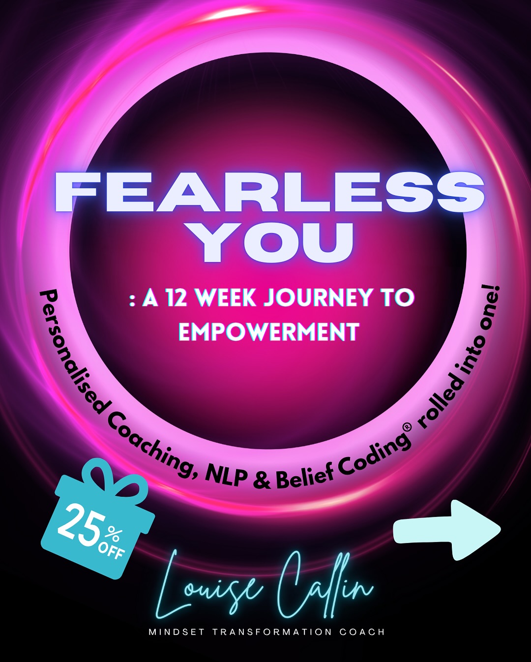 Unlock your potential with personalised coaching! 💪✨ Dive into 12 transformative weeks designed for YOU, featuring bespoke coaching, NLP integration, and Belief Coding®️to break free from limiting beliefs. Get tools, support, and a cheerleader in your pocket. Ready for a life-changing journey? Book a free chat now and enjoy a 25% discount for the first 3 women ready to start in January! 🌟 Offer ends December 31st, 2024. #WomenEmpowerment #PersonalGrowth #MindsetShift