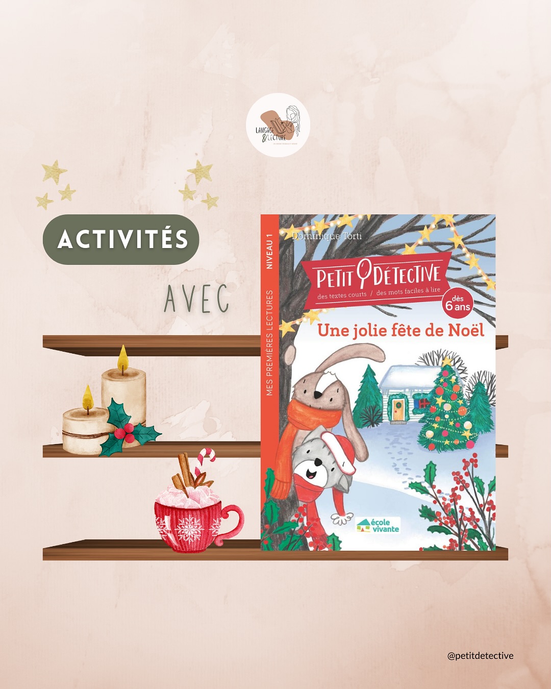 À l’approche de Noël, je vous présente un livre pour les lecteurs débutants avec très peu de difficultés, « Une jolie fête de Noël » 🎄 de la collection Petit détective ainsi que ses 4 jeux pour lire tout en s’amusant et en prenant plaisir! 💫
Ce livre vous offre également à la fin de la lecture de l’histoire des activités de compréhension, d’observation, de lecture de mots,… On adore! 🥰 Un joli cadeau 🎁 à mettre sous le sapin ! 🎄🎅
@petitdetective
#lireensamusant #lecturecp #lecturegs #mespremiereslectures #apprendrealire #liresansdifficultes #apprentissagedelalecture #lireaucp #lireenmaternelle #lirerimeavecplaisir