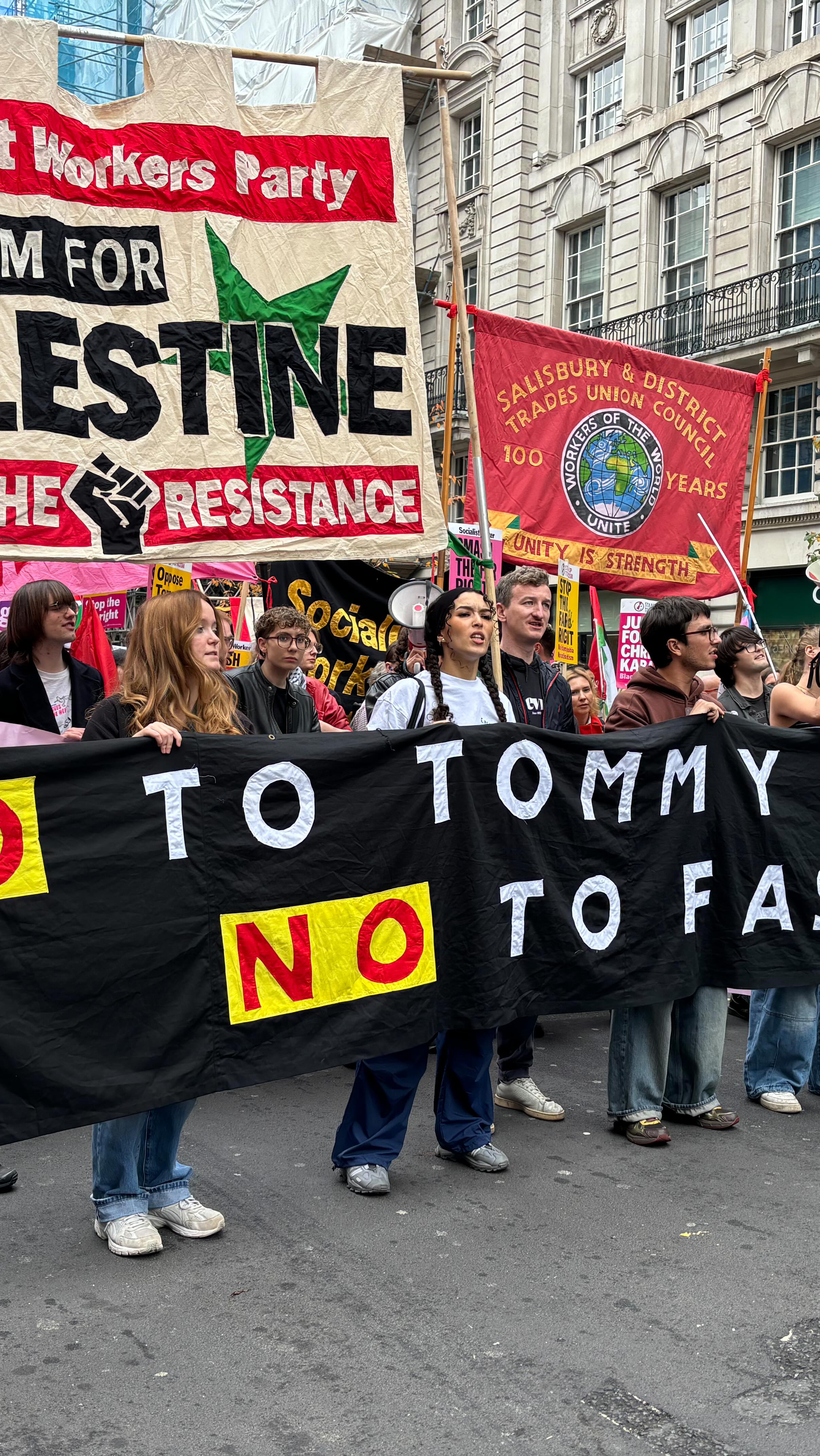 As part of my multimedia project, I created a two-minute news package capturing the powerful march in London, where thousands of protesters from England, Scotland, and Wales united to stand against racism, fascism, and the growing influence of far-right groups.
Organised by Stand Up to Racism, the demonstration highlighted the unity and determination of people from all walks of life, delivering a message of hope for a future free from hate and discrimination.