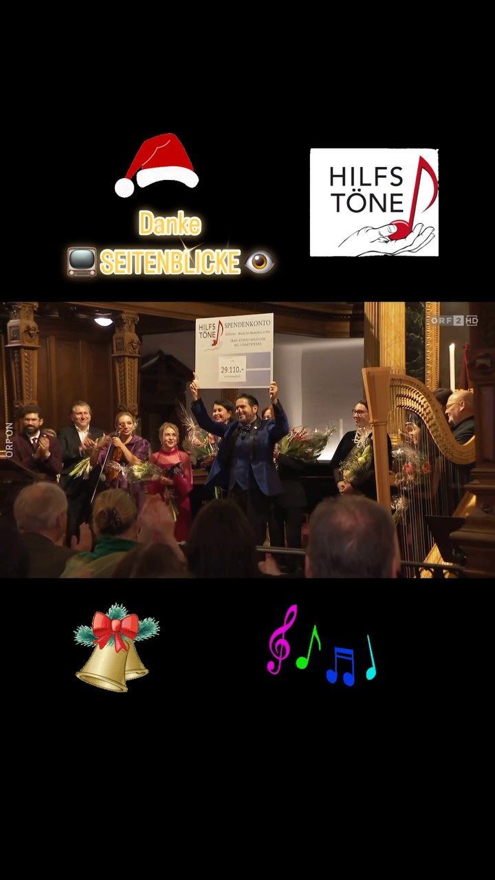 Besinnliches Weihnachtskonzert der HILFSTÖNE 🎶 mit Clemens Unterreiner & Friends - SEITENBLICKE vom 24.12.2024 📺 DANKE ALLEN für die Unterstützung für Menschen in Not 🫶 @hilfstoene @clemensunterreiner @seitenblicke_orf @interspot_film @orf @marelize.gerber @lutherische_stadtkirche_wien @maria_nazarova_operasinger @lidia_baich @zoryanakushpler @patricianolz @wolfgang.bankl @andreas_schager @sashagoloubitskaia @stephen_m_hopkins @cantus_iuvenis @windhagered @anneleenlenaerts #ClemensUnterreiner #ViennaBaritone #unterreineropera #unterreiner #kammersänger #christmas #weihnachten #Seitenblicke #operburggars #oper #opera #latraviata #letsopera #concert #konzert #intendant #charitygentleman #hilfstoene #benefiz #operasingers #operalover #musik #news #kultur #OperaNews 📸©️ORF | SEITENBLICKE | HILFSTÖNE