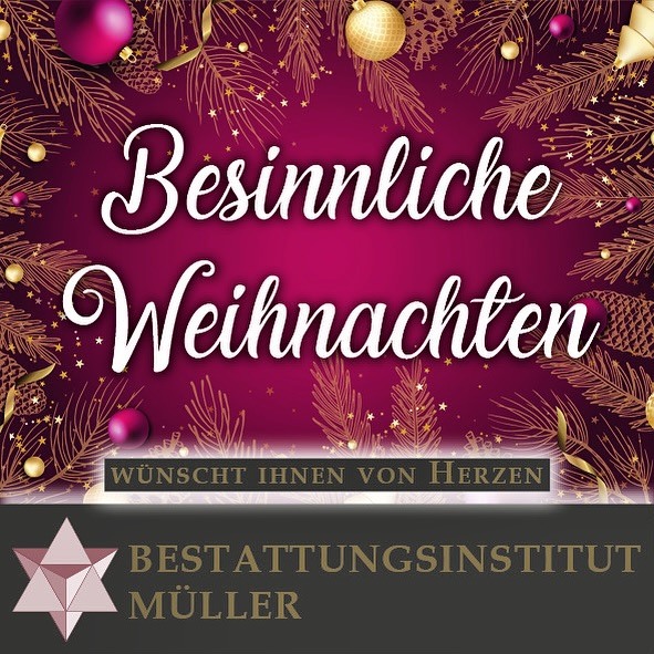 Das Bestattungsinstitut Müller - Inhaber Mike Hartmann und Team wünscht Ihnen eine besinnliche Weihnachtszeit.. sowie beste Wünsche für das neue Jahr 🕯️🌲 ❄️ 💫 #weihnachtszeit #gutesneuesjahr #zeitderbesinnlichkeit