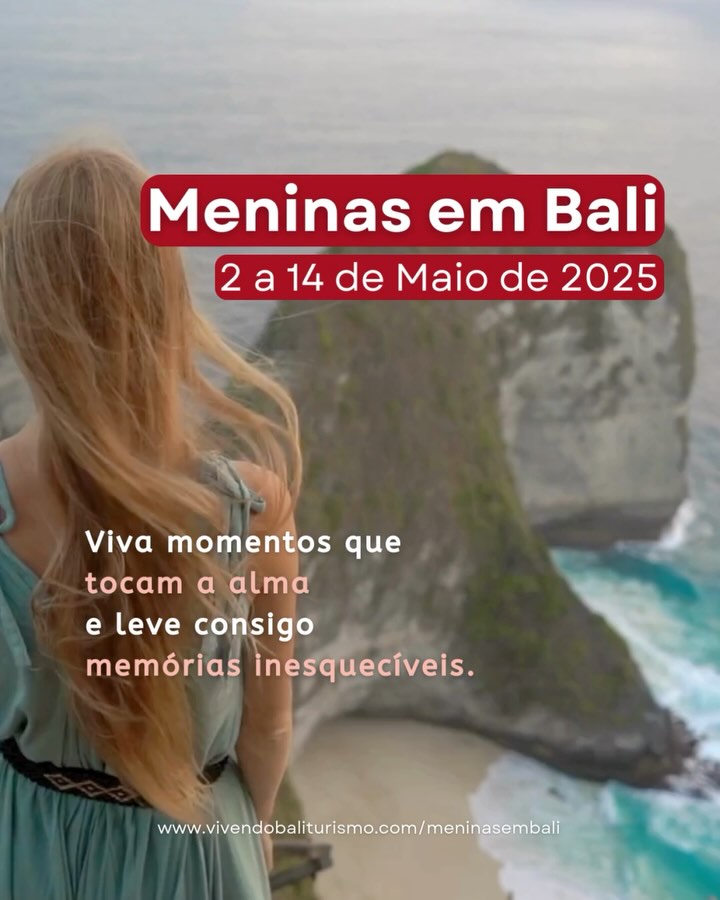 đ De 02 a 14 de maio: Um convite especial para mulheres incrĂveis!
Venha descobrir a magia de Bali em 13 dias inesquecĂveis!
âš Meninas em Bali â Uma experiĂȘncia criada para mulheres que buscam liberdade e conexĂŁo. âš
đ Para quem Ă© essa experiĂȘncia?
âš Para mulheres que anseiam por liberdade, conexĂŁo e uma jornada transformadora.
âš Para aquelas com espĂrito aventureiro e alma aberta para explorar novas culturas e se entregar Ă magia Ășnica de Bali.
âïž Viajar sozinha nĂŁo significa estar isolada.
Essa Ă© uma oportunidade para se conectar intensamente com vocĂȘ mesma e com outras mulheres que compartilham a mesma energia. Aqui, cada momento se transforma em uma memĂłria inesquecĂvel, cheia de inspiração e empoderamento.
đȘ· O que te espera?
âš Um roteiro exclusivo com templos sagrados, cachoeiras, praias paradisĂacas, campos de arroz, mergulhos incrĂveis e vulcĂ”es imponentes.
âš Momentos de glamour e diversĂŁo nos melhores beach clubs e restaurantes da ilha.
âš ConexĂŁo profunda com mulheres inspiradoras.
âš Todo o suporte da Vivendo Bali, a maior agĂȘncia de turismo para brasileiros em Bali, com anos de experiĂȘncia em criar jornadas inesquecĂveis.
đš Garanta sua vaga agora!
As vagas sĂŁo limitadas para proporcionar uma experiĂȘncia exclusiva e transformadora. NĂŁo perca essa oportunidade Ășnica de viver a magia de Bali. Inscreva-se hoje mesmo!
đ Saiba mais e inscreva-se agora: vivendobaliturismo.com/meninasembali
đŽđ Venha viver a essĂȘncia de Bali, ao lado de mulheres inspiradoras.
#MeninasEmBali #VivendoBali #ViagemParaMulheres #Bali2025 #conexãoetransformação