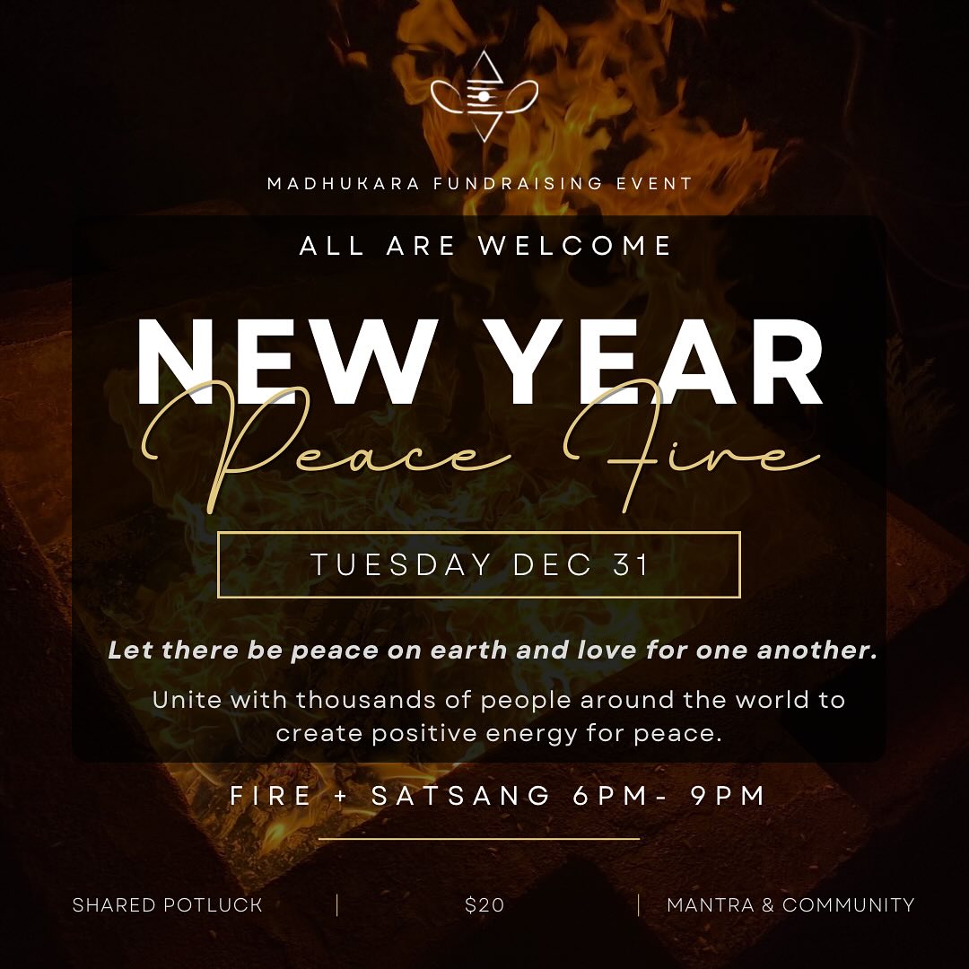 WHAT ARE YOU DOING FOR NEW YEAR’S? 🍾🥂
We have back to back events to release 2024 and embrace 2025!
The 9th Annual NYE Peace 🔥 Event - 12/31 6-9pm.
Let there be peace on earth and love for one another ♥️ unite with thousands of people around the world to create positive energy for peace #newyearseve #fire #firepuja #homa #happynewyear #peacefire
And …
On New Year’s Day …
@inner_silence_therapy is host a fundraiser and sharing the ANCIENT AYURVEDA YOGA SERIES - Ring in 2025 with this powerful yoga sequence. A specific series of 21 postures designed to restore and balance your physical body and clear your mind, open your heart. A PROFOUND way to set your intention for 2025. #yoga #ancientayurvedayoga #navagraha #cosmic #balance #harmony -#newin2025
SIGN UP - LINK IN BIO