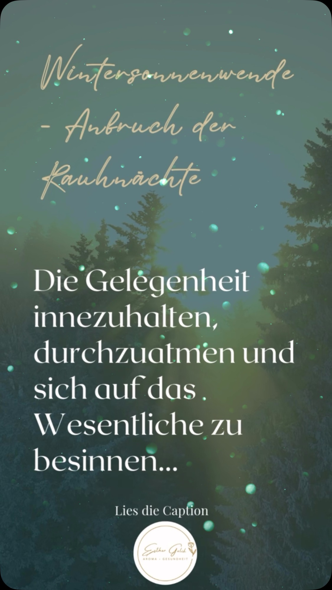 Wintersonnenwende & Rauhnächte: Ein Neuanfang!✨
Die Wintersonnenwende, die in der Regel um den 21. Dezember stattfindet, markiert den kürzesten Tag und die längste Nacht des Jahres. An diesem Wendepunkt beginnt das Licht langsam zurückzukehren, was uns symbolisch daran erinnert, dass nach jeder Dunkelheit wieder Licht folgt. Diese Zeit ist ideal, um innezuhalten und über das vergangene Jahr nachzudenken. 🌒💫
Die darauffolgenden Rauhnächte, die du individuell beginnen kannst, entweder ab der Wintersonnenwende oder ab Heilig Abend bis zum 6. Januar, sind eine mystische Periode voller Traditionen und Rituale. Jede der zwölf Nächte steht für einen Monat des kommenden Jahres und bietet die Möglichkeit, Wünsche zu formulieren und Visionen zu manifestieren. In vielen Kulturen werden diese Nächte genutzt, um Altes loszulassen, sich mit der eigenen Intuition zu verbinden und neue Ziele zu setzen. 🕯️
Hier sind einige besondere Praktiken für diese Zeit:
Tagebuch führen:
Halte deine Gedanken, Träume und Wünsche fest – so kannst du deine Fortschritte im neuen Jahr besser verfolgen.
Rituale zur Reinigung:
Zünde Räucherwerk an oder mache ein Bad mit Kräutern, um negative Energien loszulassen.
Meditation:
Nutze die Stille der langen Nächte für Meditationen, um Klarheit über deine Ziele zu gewinnen.
Vision Board:
Erstelle ein Vision Board mit Bildern und Worten, die deine Träume für das kommende Jahr repräsentieren.
Nutze diese kraftvolle Zeit, um dein Leben bewusst zu gestalten und deine Träume in die Realität umzusetzen!
#Wintersonnenwende #Rauhnächte #Neuanfang #Jahreswechsel #LichtUndDunkelheit #Intuition #Manifestation