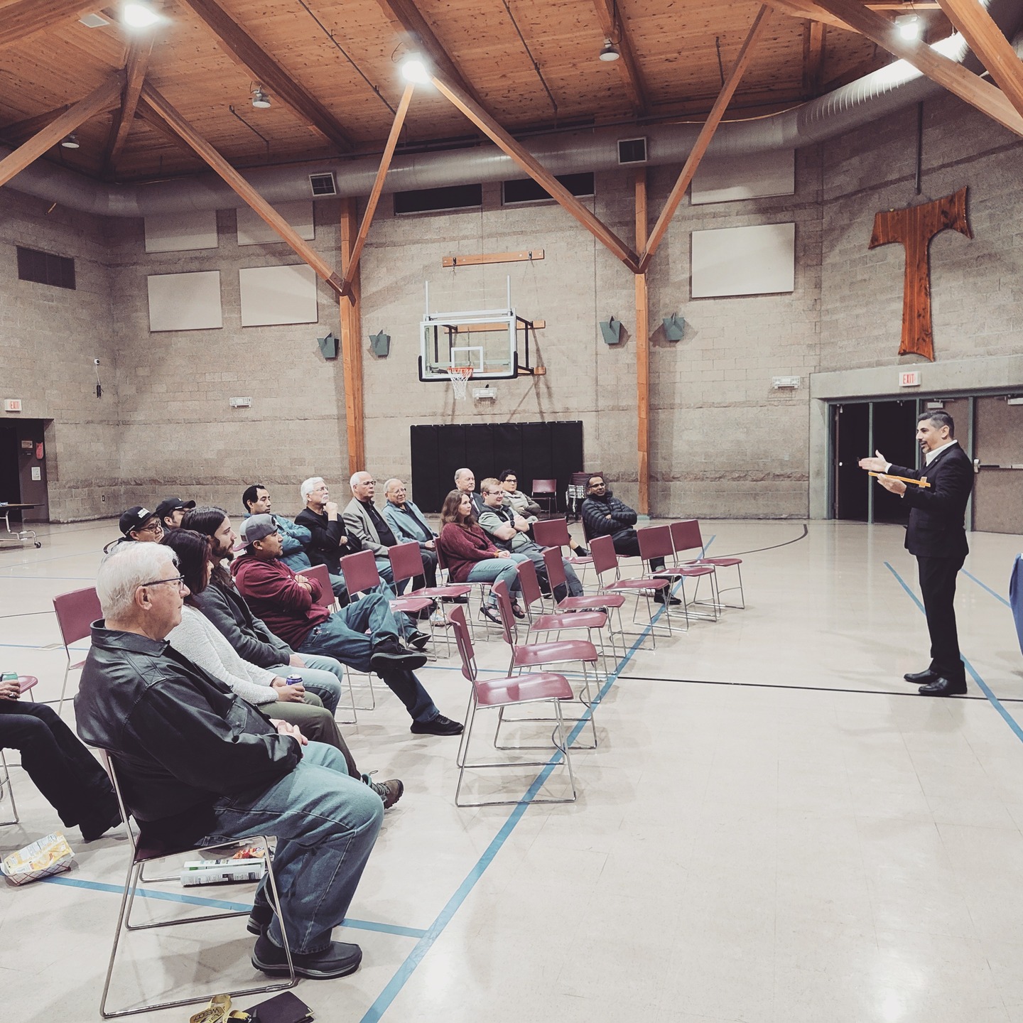 Learning about the benefits and history of our family care. The Knights were established to take care of families, help the church and stand for the values in our community.