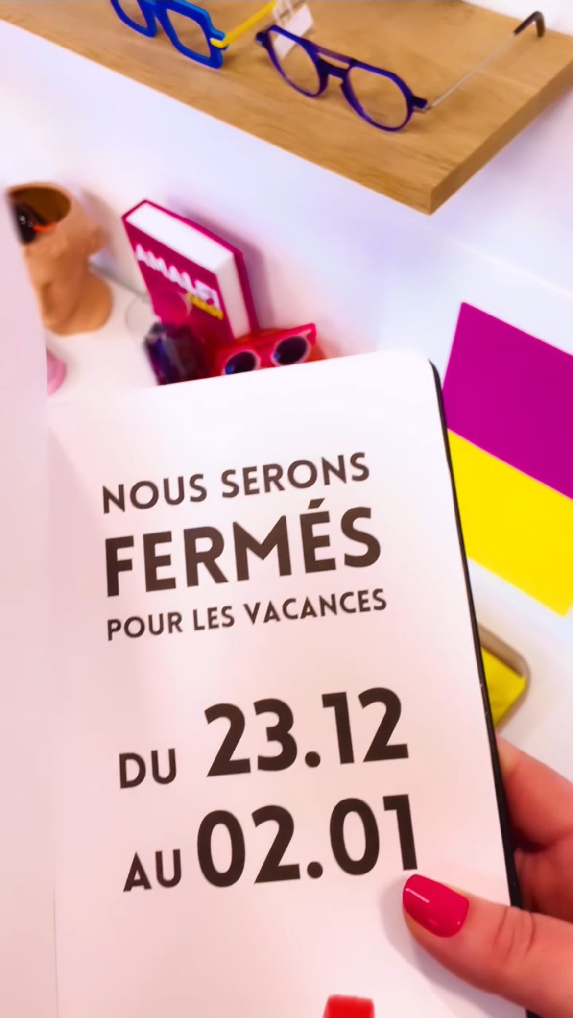 FERMETURE ANNUELLE
Le magasin sera fermé pour les fêtes de fin d’année du 23.12 au 02.01
Nous vous souhaitons de belles fêtes, remplies d’amour et de bienveillance.
Nous vous retrouverons pour le plaisir de vous souhaiter la bonne année dès le 03.01, avec toujours plus d’innovation, de savoir-faire et de sourires ! 🤩
#saintgaudens #opetitmonocle #opticien #opticienindependant #fetesdefindannee #noel #congesannuels