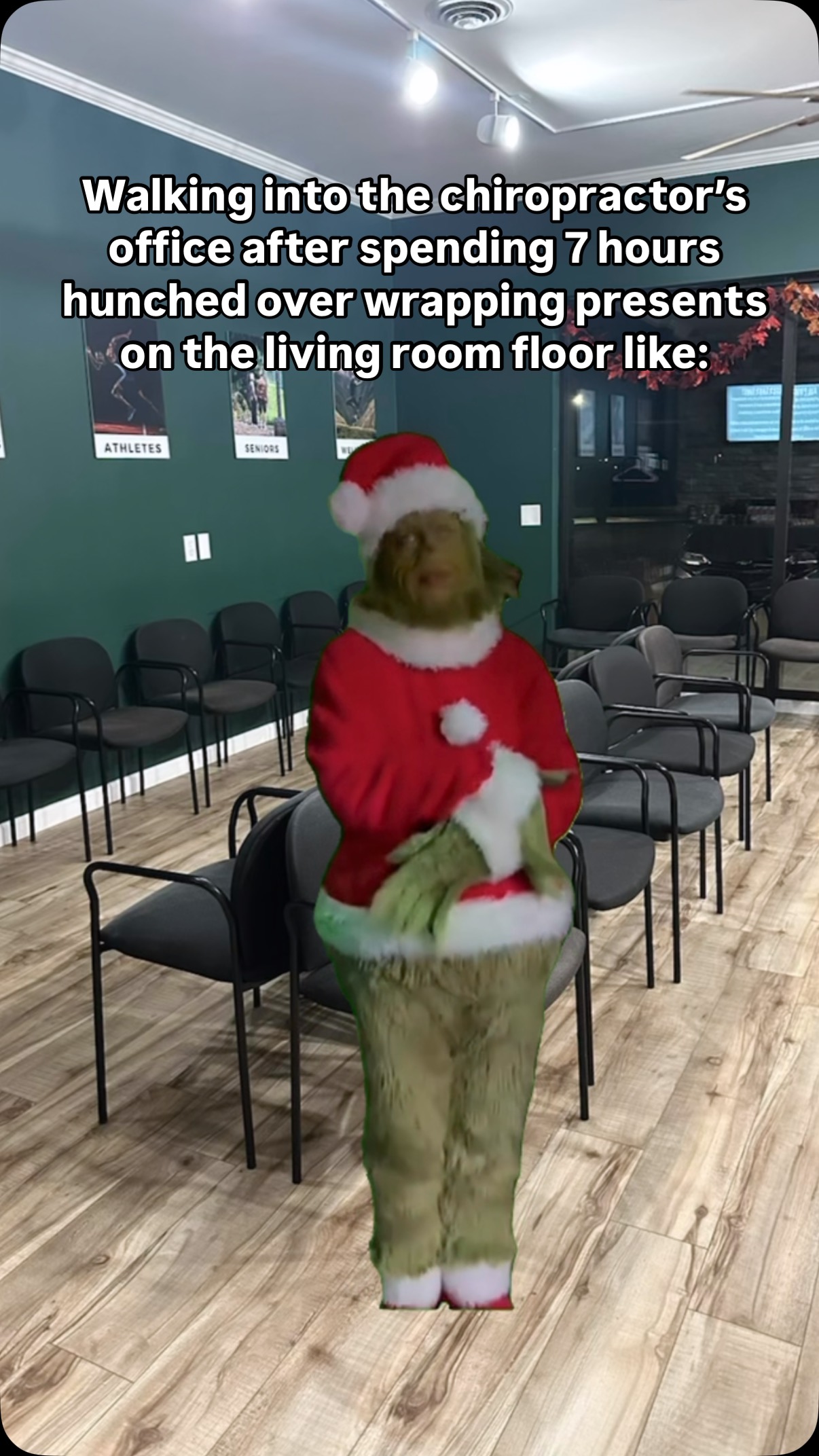 “I’m booked! 🤓🗓️ Of course… if I bump the loathing to 9, I could still make it to the chiropractor by 10.
🤔 Followed by second-guessing my life choices at 11,
and a heating pad by noon!”
Don’t worry—we’ll be here after the holidays to help you bounce back from all the sled-schlepping 🛷,
gift-grabbing 🎁, Who-tree-toppling 🎄,
and roast-beast-snatching 🍖 hullabaloo! 😉