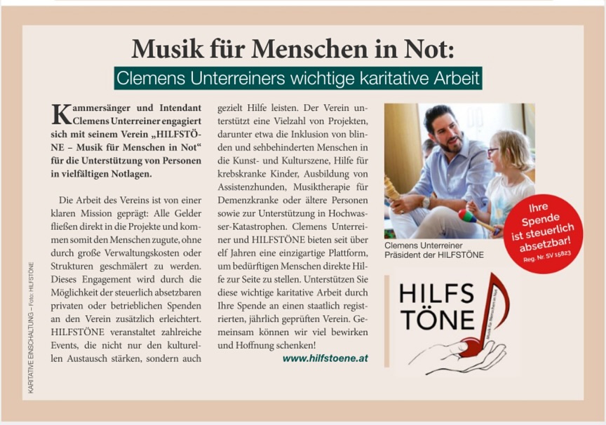 Frohe Weihnachten 🎄 mit den HILFSTÖNEN 🎶 und der HEUTE 📰 Danke Manuela Kirchebner -Wieland 🫶@manuela_kirchebnerwieland und @heute.at @hilfstoene @Clemens Unterreiner @marelize.gerber #ClemensUnterreiner #ViennaBaritone #unterreineropera #unterreiner #kammersänger #heute #besserleben #manuelakirchebnerwieland #wienerstaatsoper #operburggars #oper #opera #latraviata #letsopera #concert #konzert #intendant #charitygentleman #hilfstoene #benefiz #operasingers #operalover #musik #news #kultur #OperaNews 📸©️HEUTE - Besser Leben