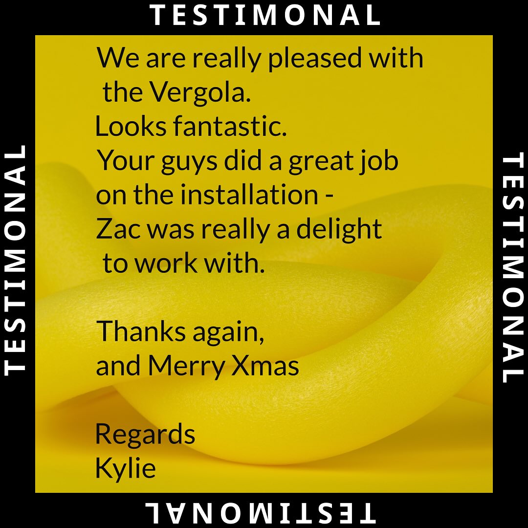 Another happy 😊:
We are really pleased with the Vergola. Looks fantastic. Your guys did a great job on the installation - Zac was really a delight to work with.
Thanks again, and Merry Xmas
Regards
Kylie
#VergolaBrisbane #OutdoorLiving #HomeImprovement #BrisbaneHomes #LouvreRoof #Vergola #vergolaopeningroof #ProfessionalBuilders #brisbanevergola