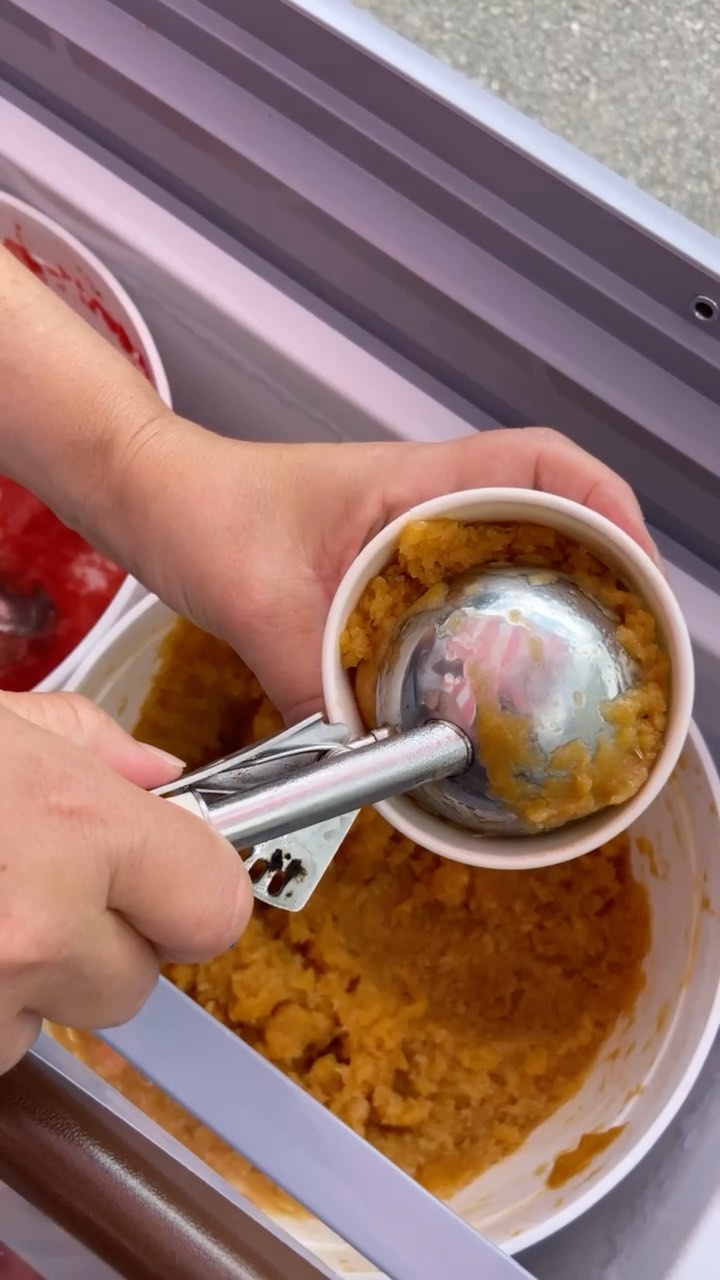 The granita experience that is Caffe Alanno❤️✨ #granita #farmersmarket #italianamerican #sicilian #granitasiciliana