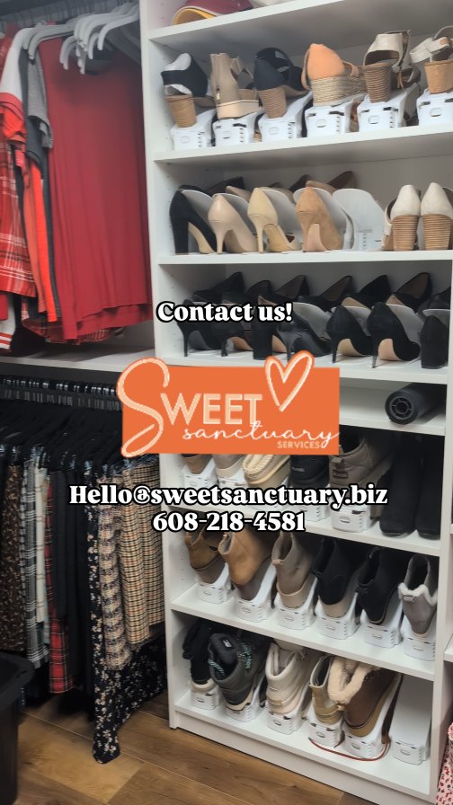 Feeling like you need organization to be a top priority in 2025? I am here to help! Together we will make your home beautiful, functional and a true sanctuary. If you are seeking that zen sanctuary vibe in your home or business contact us today. Call or email 608-218-4581, hello@sweetsanctuary.biz #2025goals #getorganized