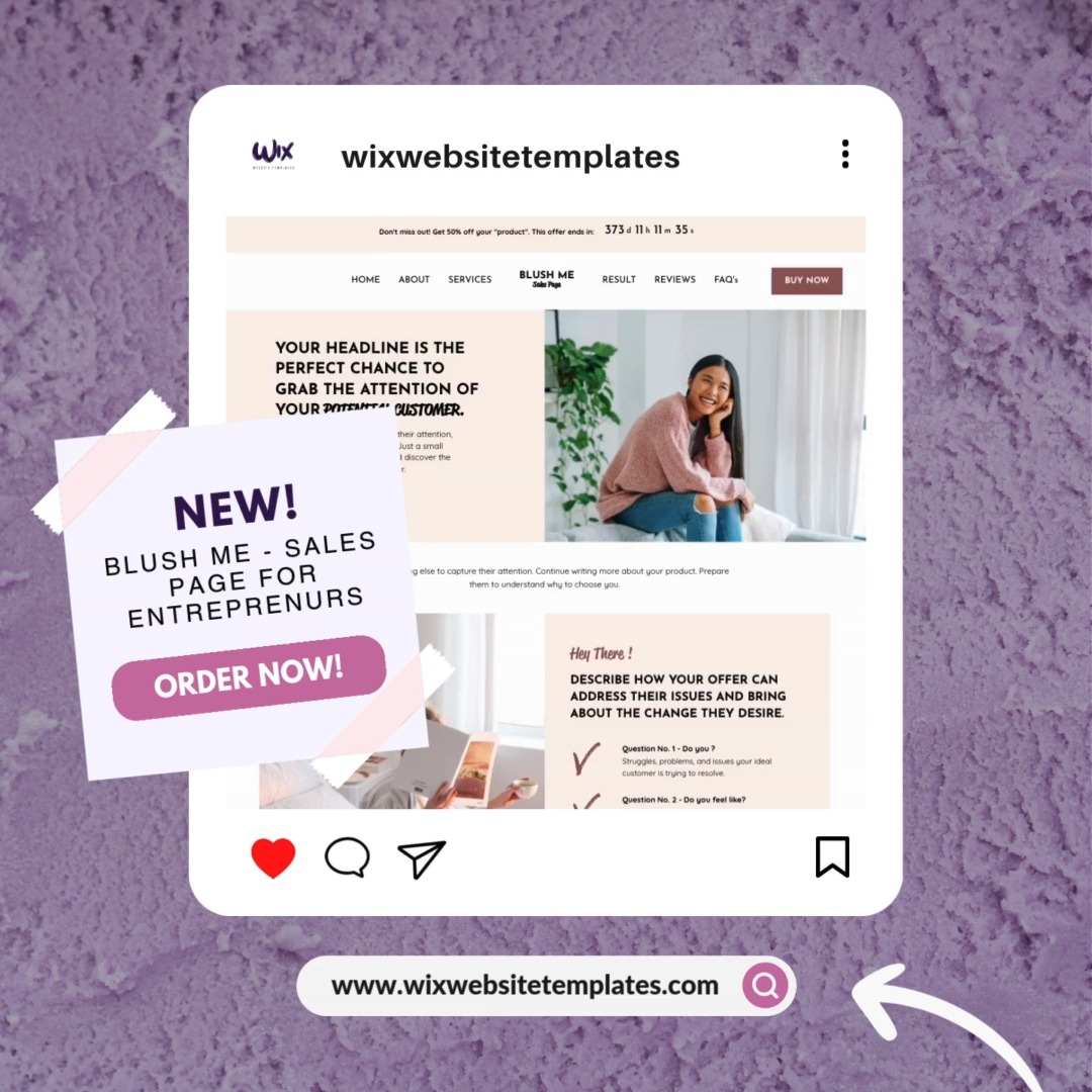 Ready to skyrocket your sales? 🚀
Introducing "BlushMe Sales Page," the ultimate Wix template for entrepreneurs and course creators. ✨
This sleek, one-page design is packed with features to help you:
Showcase your expertise
Attract high-quality clients
Convert visitors into customers
With everything you need to make big sales, including reviews, FAQs, and more, "BlushMe Sales Page" is the perfect solution to elevate your online presence.
Click the link in bio to learn more and start building your high-converting sales page today!
#Wix #Template #SalesPage #Entrepreneur #CourseCreator #OnlineBusiness #Marketing #Conversion #Success #WixTemplates
#wix #websitetemplate #beautybusiness #girlboss #entrepreneur #seo #mobilefriendly #growyourbusiness #wix