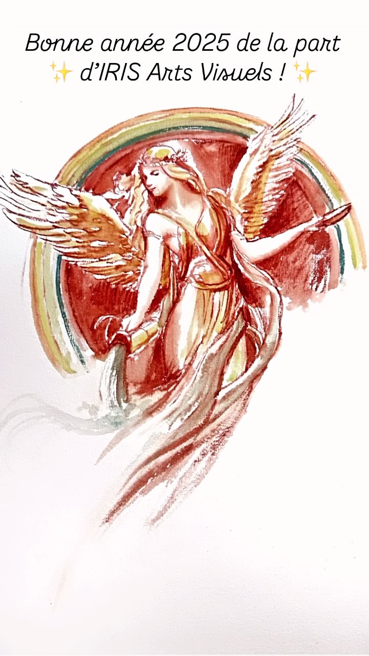 #happynewyear #happynewyear2025 #bonneannée2025 #aquarelle #croquisaquarelle #aquarellesketch #iris #déesseiris #irisgracepainting #irisgrace @efrainbecerracastaneda