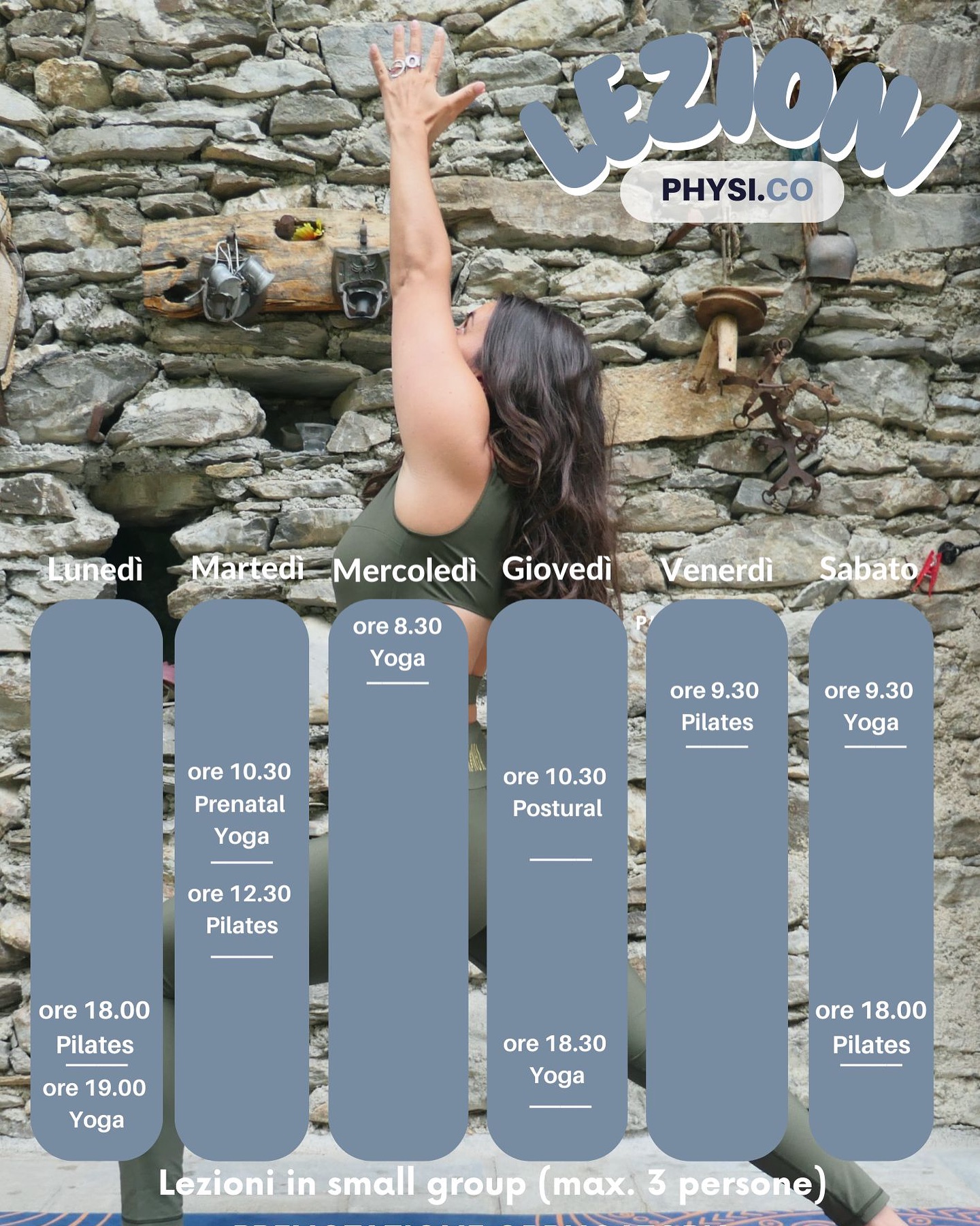 “Scopri il nostro calendario per l’inverno! ❄️🌿🧘♀️ Lezioni di Pilates, Yoga e Posturale per mantenerti in forma, rilassato e in equilibrio durante la stagione più fredda.
Non perdere l’occasione di prenderti cura del corpo e della mente.
Prenota il tuo posto tramite il link in bio e unisciti a @virgi_pareto ! ❄️💪 #Pilates #Yoga #Posturale #InvernoInForma #Benessere”