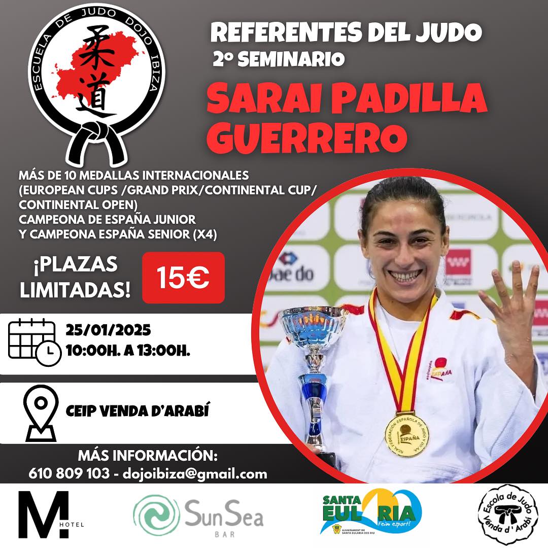 Ya tenemos todo preparado para el 2º seminario con referentes de judo! Esta vez con la coleccionista de medallas Sarai Padilla!
Link de inscripcion en la bio
No te lo puedes perder!
@santaeulariaesport
@arabi_judo
@m.hotelibiza
@sunseabaribiza