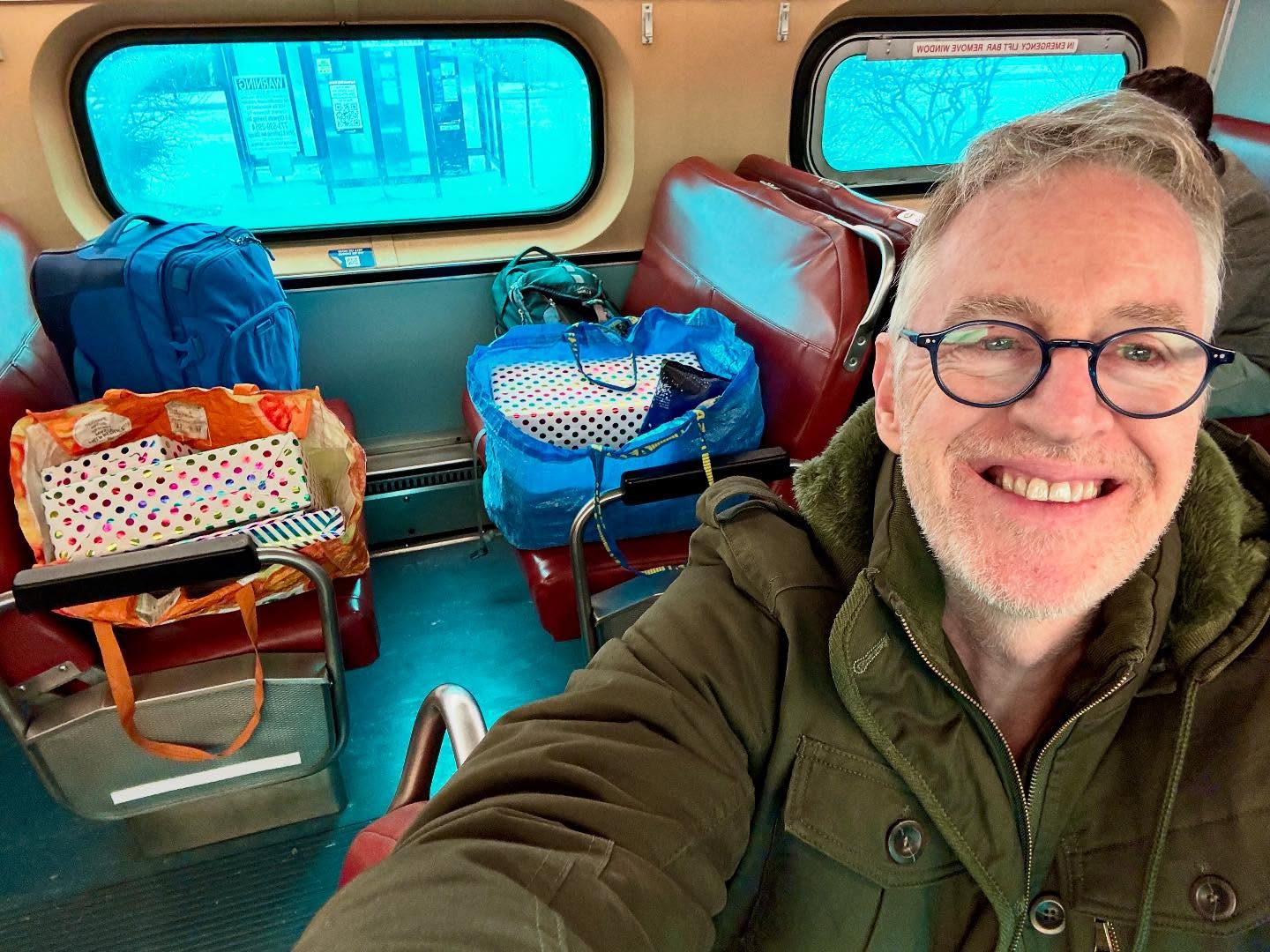 On the train up for two family days. š
Good thing itās half empty š³š¤£
š a lot of š¦ on this š