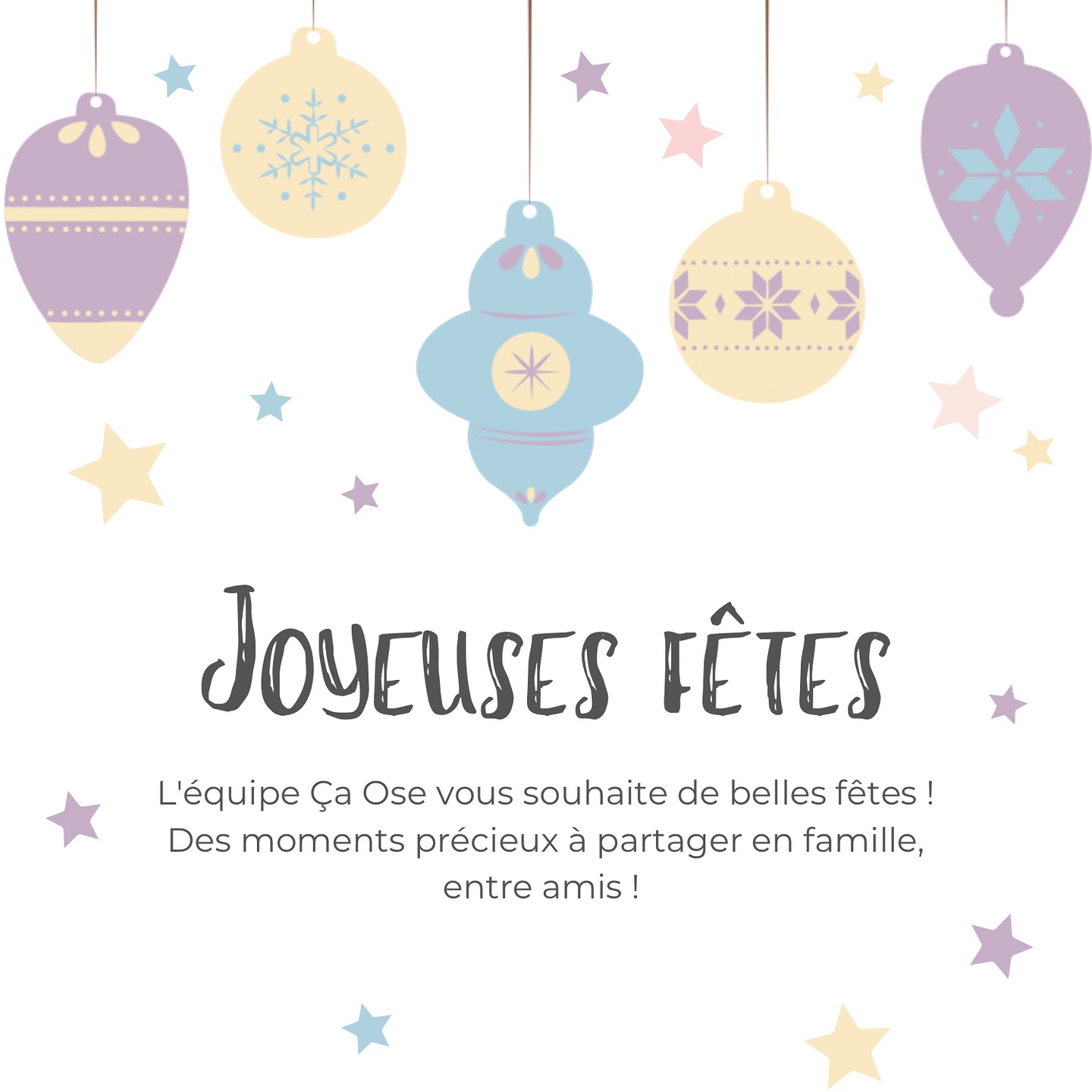 Toute l’équipe Ça Ose vous souhaite de très belles fêtes de fin d’année et vous remercie chaleureusement pour votre confiance toute au long de cette année 2024🎄✨
#bonneannée #fetesdefindannee #merci