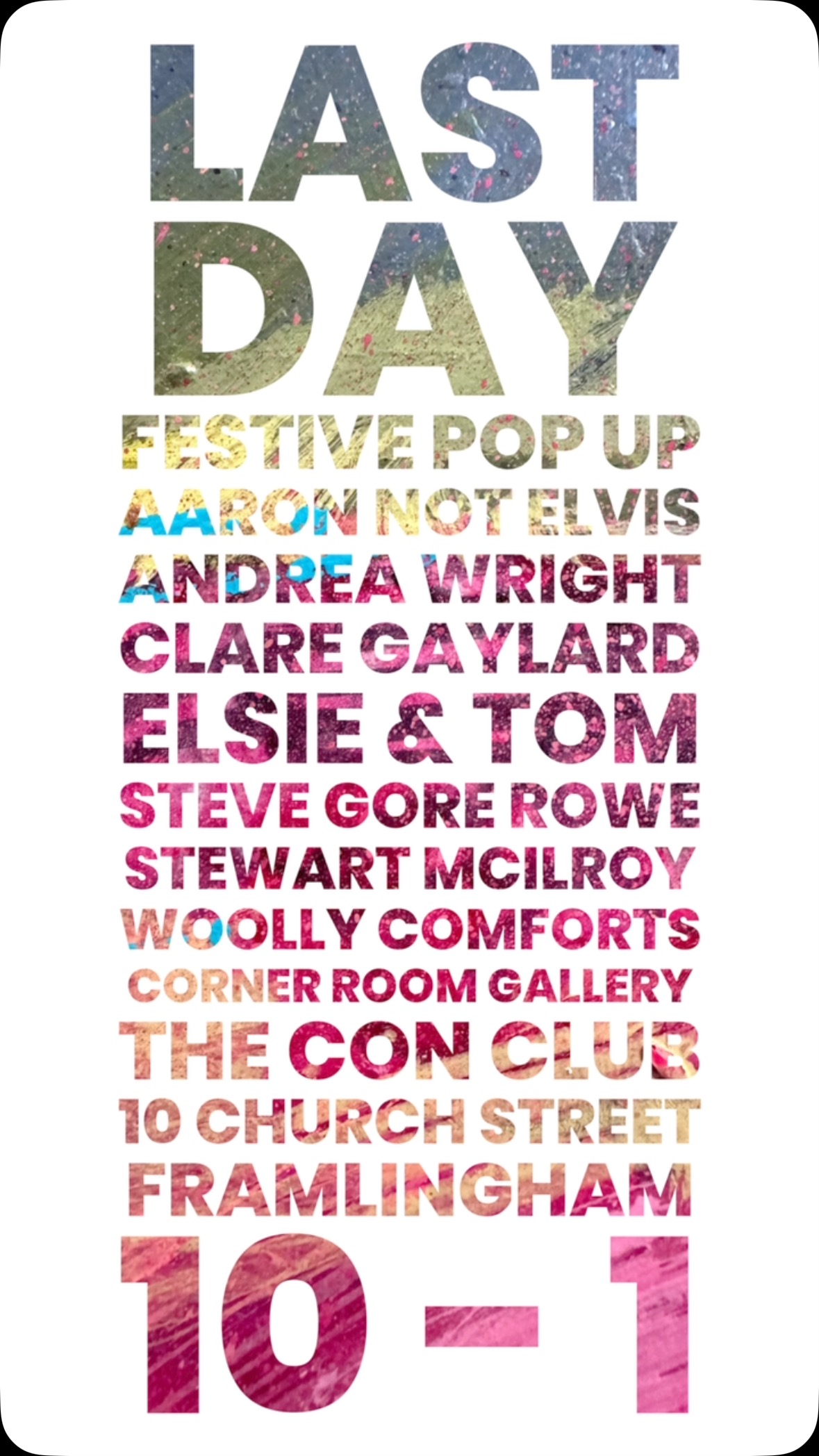 A festive holiday season to all, we are open until 1 today for all those last minute thoughtful and unique Christmas gifts…come in and say hello xx