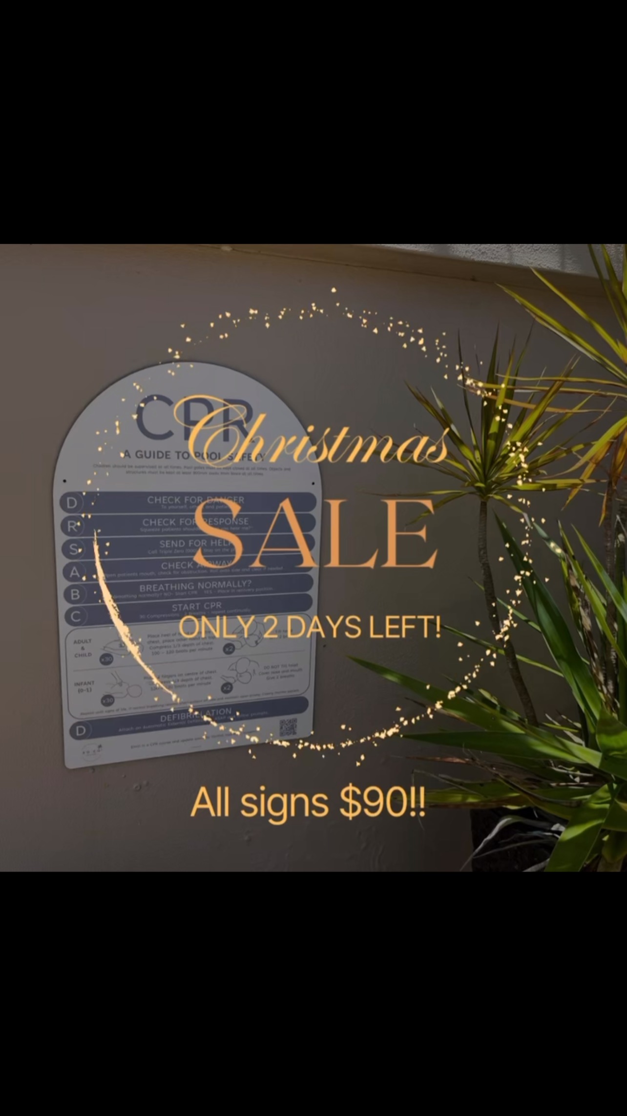 Only TWO days left to shop our Xmas sale. All signs $90! Shop NOW!
#cprsign #poolsafety #poolsafetysign #poolsign #safeandstylish #ipreview via @preview.app