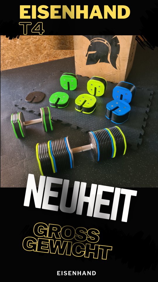 NEUHEIT Großgewichte 10, 15 und 20kg
Ab Januar bestellbar
Für noch schnelleren Gewichtswechsel.
🫡Internationaler Farbcode
🫡Nachrüstset, speziel für Bestandskunden
🫡ganzheitliche aus Stahl
#kurzhantel #bodybuilding #powerlifting
#Training #homegym #kompakthantel #krafttraining #kurzhanteltraining #fitwerden #trainingzuhause #Hanteln
#eisenhand