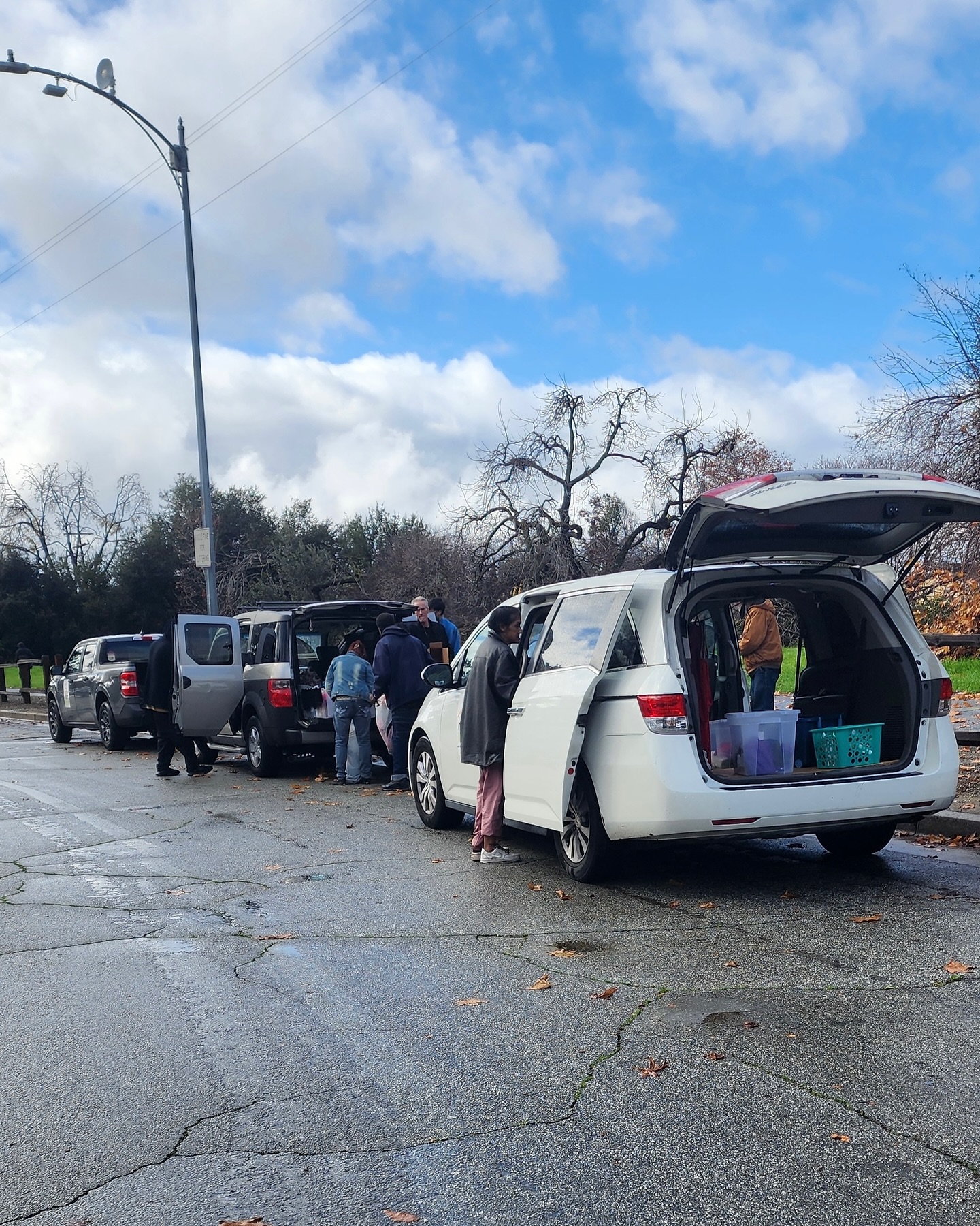 We closed Christmas Eve and went out to deliver 3 van loads of blankets, jackets and food to the local encampments and blessed about 25 people with the above necessities PLUS slices of fresh baked Sponge Cakes!