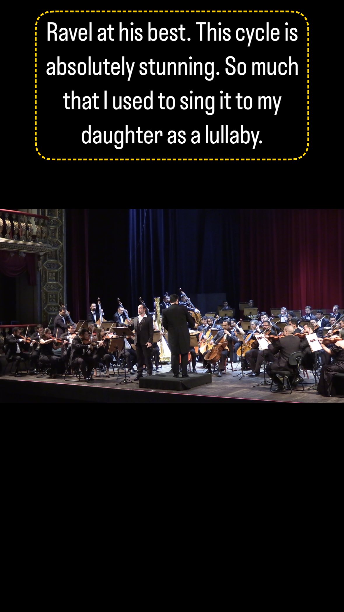 Don Quichotte à Dulcinée, de Maurice Ravel. Com o maravilhoso @maestromiguelcamposneto e a Orquestra Sinfônica do Theatro da Paz. 20/12/2024.
#artist #baritone #beautiful #belcanto #classical #classicalmusic #classicalmusician #concert #instagood #love #music #musica #musician #opera #operahouse #operalife #operalover #operasinger #operasingerlife #operasingers #operasingersofinstagram #singer #teatro #theatre #voice #ravel #symphony #sinfônico #donquichotte