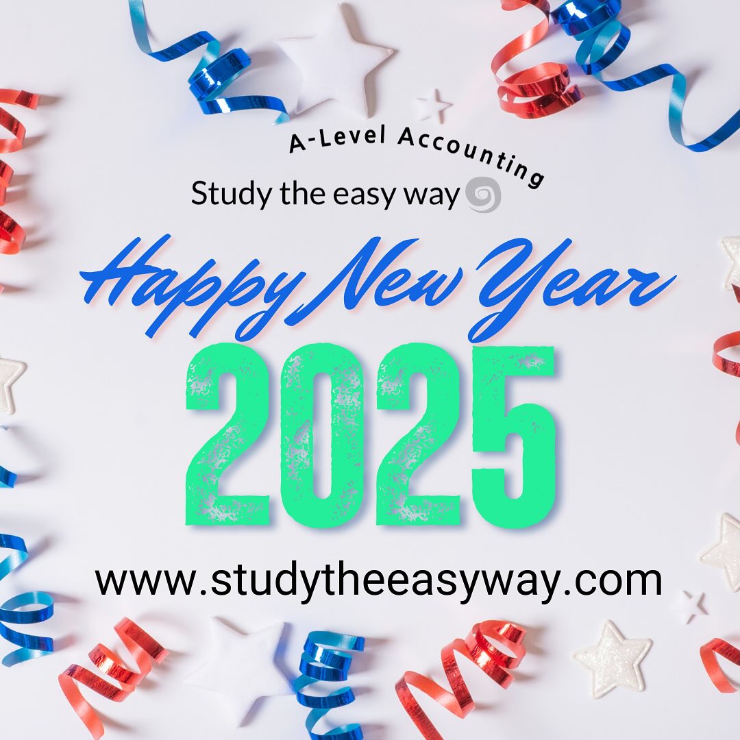 🎉 Happy New Year 🎉 from ‘Study the easy way’! We wish you happiness and success in the new year ahead. Please remember that we’re always here to help you with your A-Level Accounting studies, so if you’ve made a New Year’s resolution to pick up your study habits, let us help you along the way. Sending all best wishes.
www.studytheeasyway.com
#alevelaccounting #aqaaccounting #alevels #alevels2025 #alevels2026 #alevelrevision