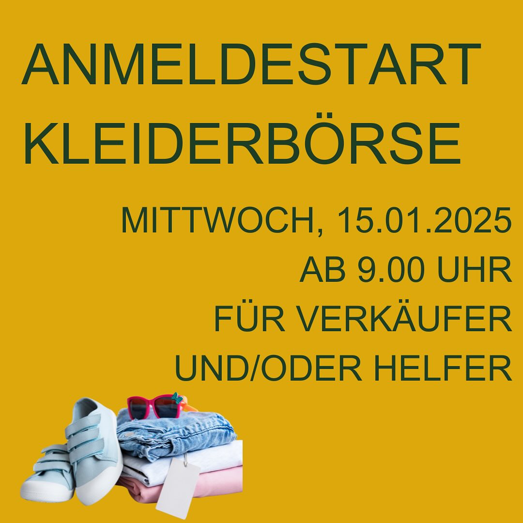 Schon ein halbes Jahr um? Oh ja! Daher wird es Zeit für die Abmeldung für die Frühlingsbörse.
Für HELFER und VERKÄUFER startet die Anmeldung am MITTWOCH, 15.01.2025 um 9.00 UHR direkt bei uns auf der Homepage (elternvereinuitikon.ch) 🎉