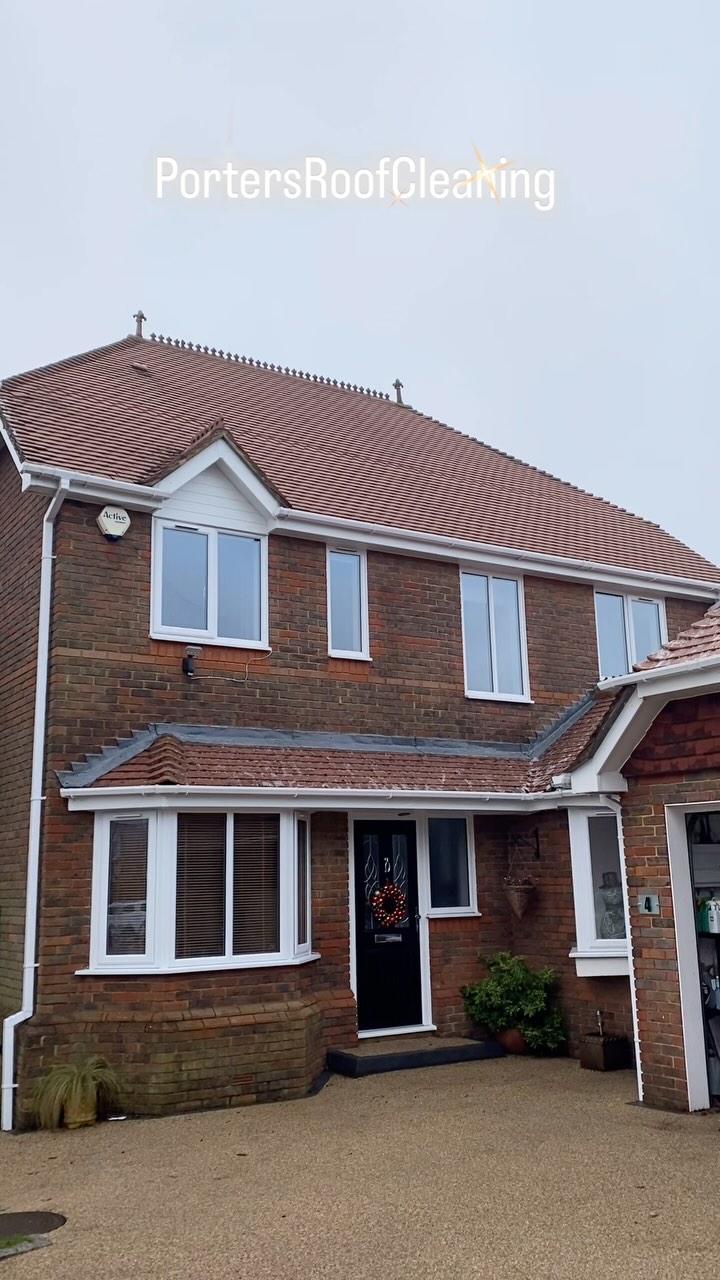 Last roof cleaning of 2024. Taking bookings for 2025 🗓️#roofcleaning #roof #exterior #clean #cleaning #satisfying #2024 #2025 #book #exteriorcleaning