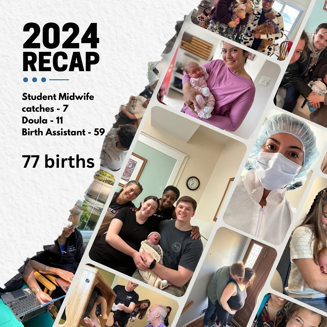 Thank you 2024!! For the knowledge, for the experience and for the lovely families I was blessed to support.
77 babies (technically 78 as one was a set of twins)
77 transformations
77 families
Thankful for @ryannmo for being my teacher, @birthcare_and_womens_health for the chance to support their families and Karen Carr for showing me what traditional midwifery looks like with the Amish (none of their births pictured here :)).