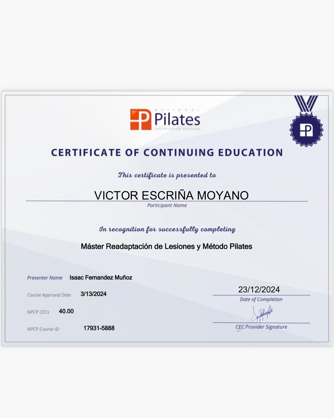 Buenas equipo!
Contento de poder anunciaros el fin de un año que llevo disfrutando del Master de Readaptación de lesiones por @xtensalpilates , un año lleno de esfuerzo, una etapa que plasma la constancia de la inmersión en la anatomía y de su hermosa relación con el movimiento.
Un proceso de evolución profesional, de investigación y de nutrirnos entre los compañeros.
Isaac ha conseguido desarrollar en mí una visión mucho más práctica y como el Master cita, una visión más biomecánica del pilates.
Un lujo poder participar en esta experiencia.
Al final os dejo un pequeño fragmento de los miles de ejercicios que nos han podido facilitar.
Gracias por todo.
#pilates
#pilatesmat
#PilatesLovers
#PilatesBody
#pilatesfitness
#PilatesReformer
#PilatesWorkout
#PilatesTime
#PilatesStyle
#PilatesMovement
#PilatesPower
#PilatesTraining
#reformerpilates
#PilatesParaTodos
#PilatesFuncional
#entrenamiento
#training
#salud
#health
#healthy
#fitness
#bienestar
#transformatucuerpo
#abdomen
#rivasvaciamadrid
#rivas
#madrid
#vem
#vempilates
#menosesmas