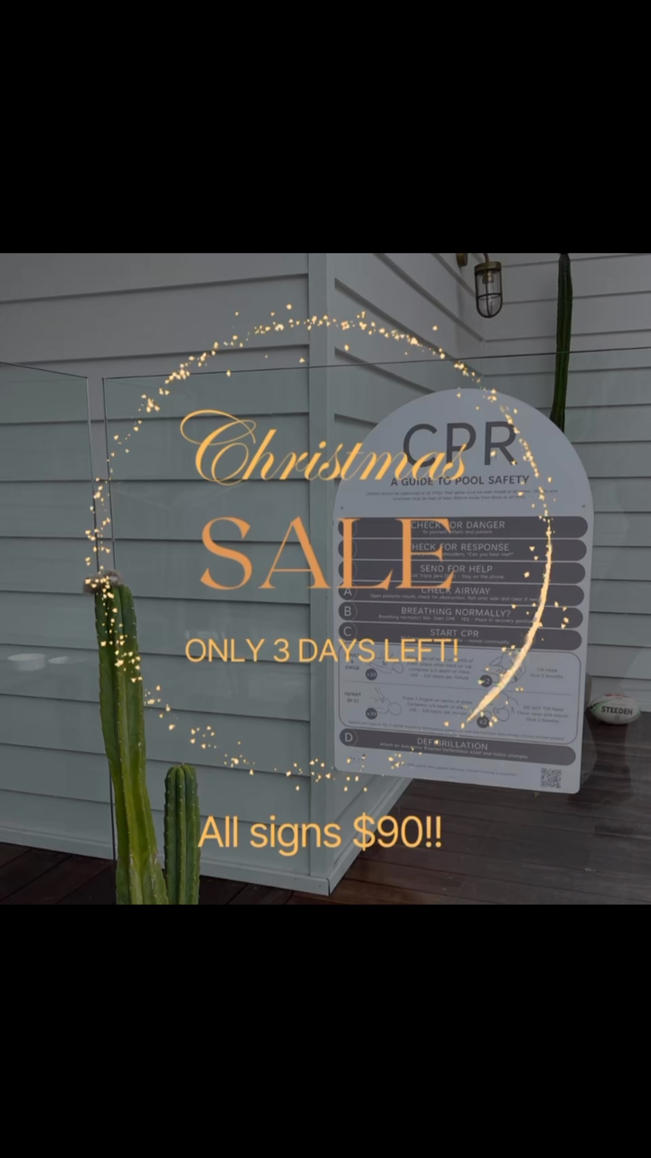 Only THREE days left to shop our Xmas sale. All signs $90! Shop NOW!
#cprsign #poolsafety #poolsafetysign #poolsign #safeandstylish #ipreview via @preview.app