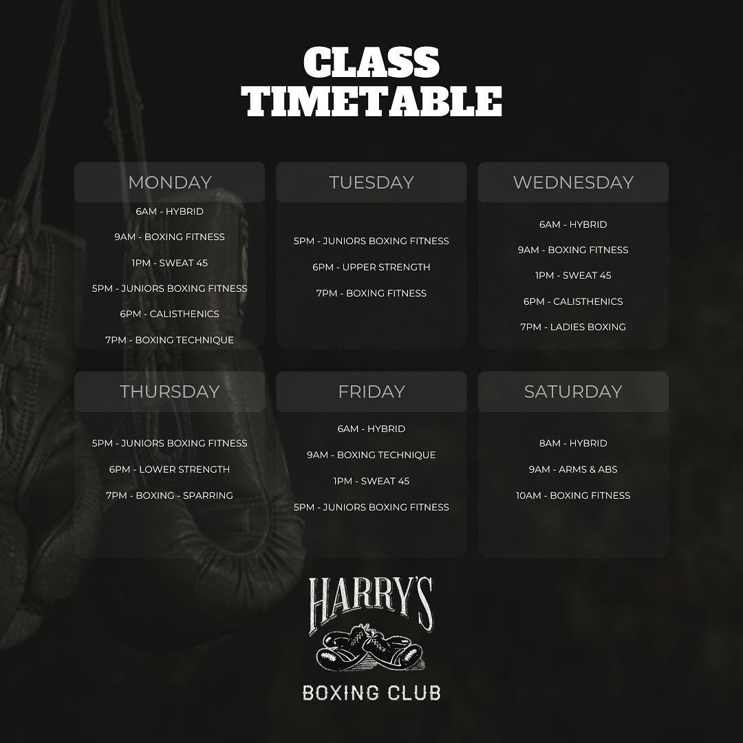 Check out our new timetable for 2025! New classes, new instructors, it’s going to be a good year!!
Head to the link in our bio to book!
#boxing #boxingtraining #fit #gym #training #berkhamsted #berkhamstedlife #berkhamstedboxing #harrysboxing